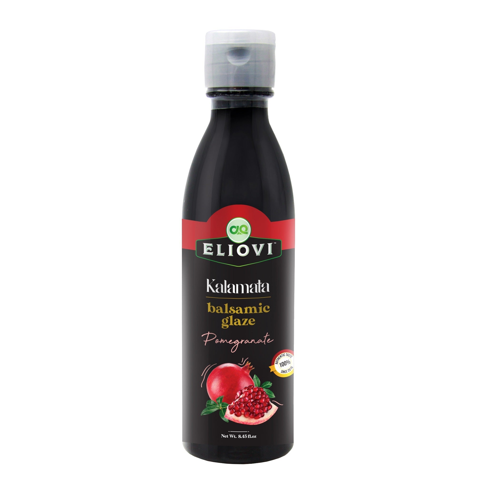 Eliovi  Balsamic Glaze Pomegranate. Pack of 1, 3, 6, 12 bottles of 8.45 Fl. Oz each by Alpha Omega Imports