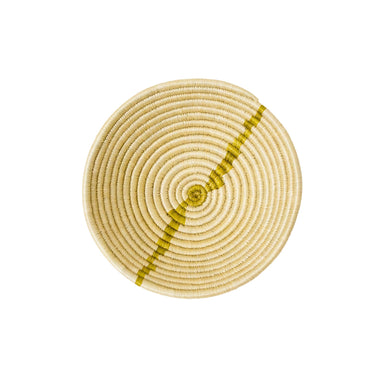  6" Small Striped Olive Round Basket by Kazi Goods - Wholesale Kazi Goods - Wholesale Perfumarie