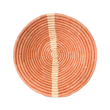  Seratonia Woven Bowl - 12" Striped Peach by Kazi Goods - Wholesale Kazi Goods - Wholesale Perfumarie