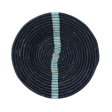  Coastal Woven Bowl - 12" Cool Stripe by Kazi Goods - Wholesale Kazi Goods - Wholesale Perfumarie