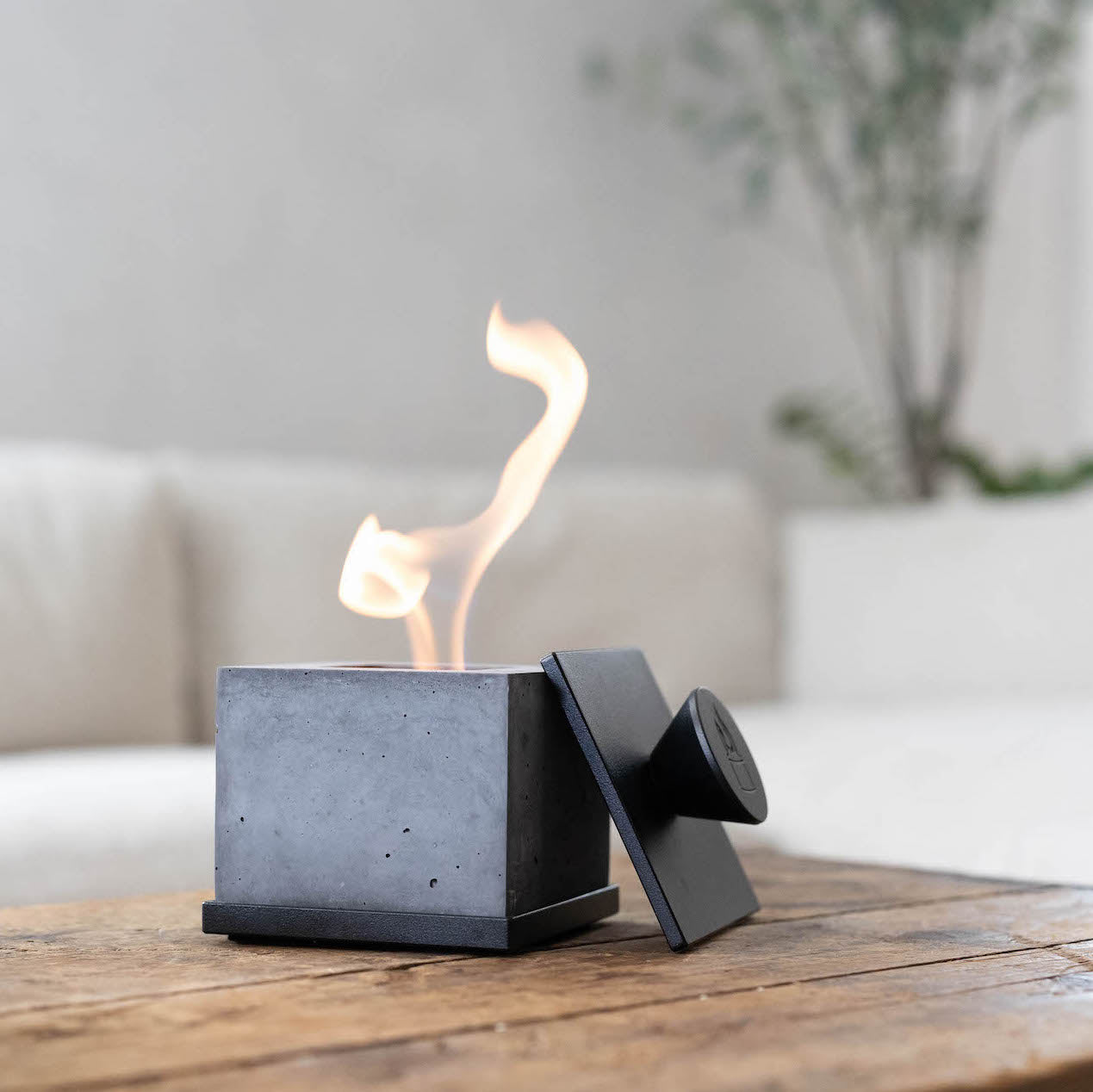Square Personal Fireplace by FLIKRFIRE