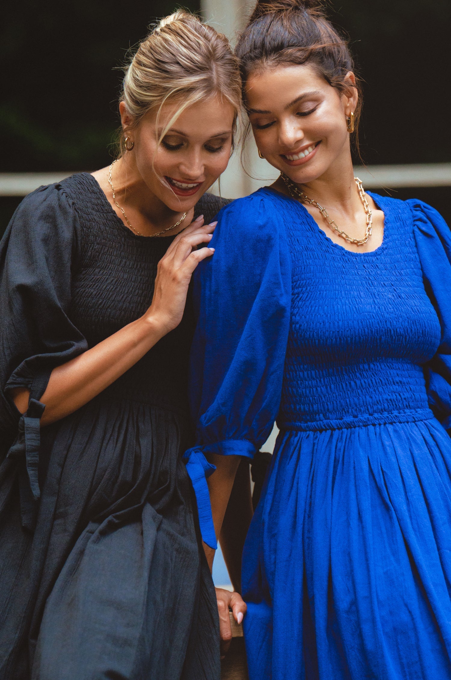 Freya Smocked Linen Midi Dress by Bali ELF