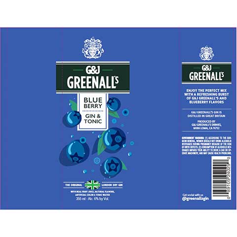 G&J Greenalls Blueberry by CraftShack Liquor Store