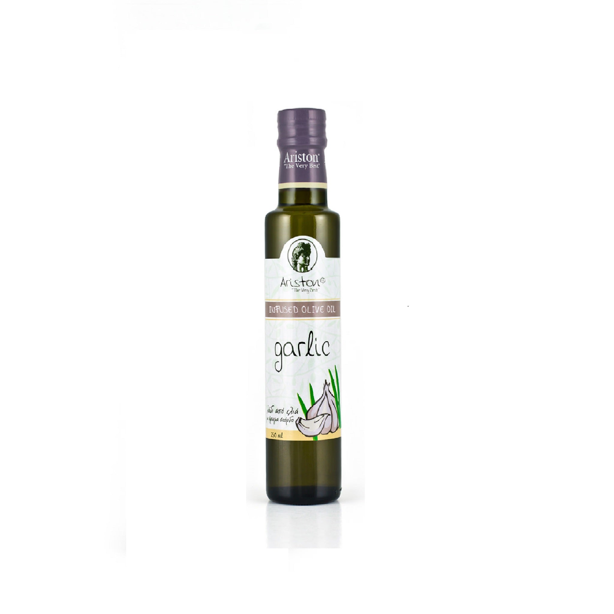 Ariston Garlic Infused Olive oil 8.45 fl oz by Alpha Omega Imports