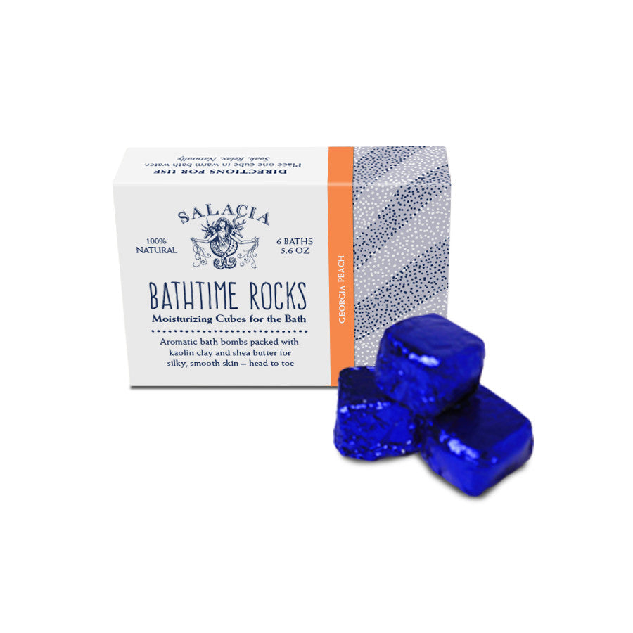 Georgia Peach BathTime Rocks (Set of 6) by Salacia Salts