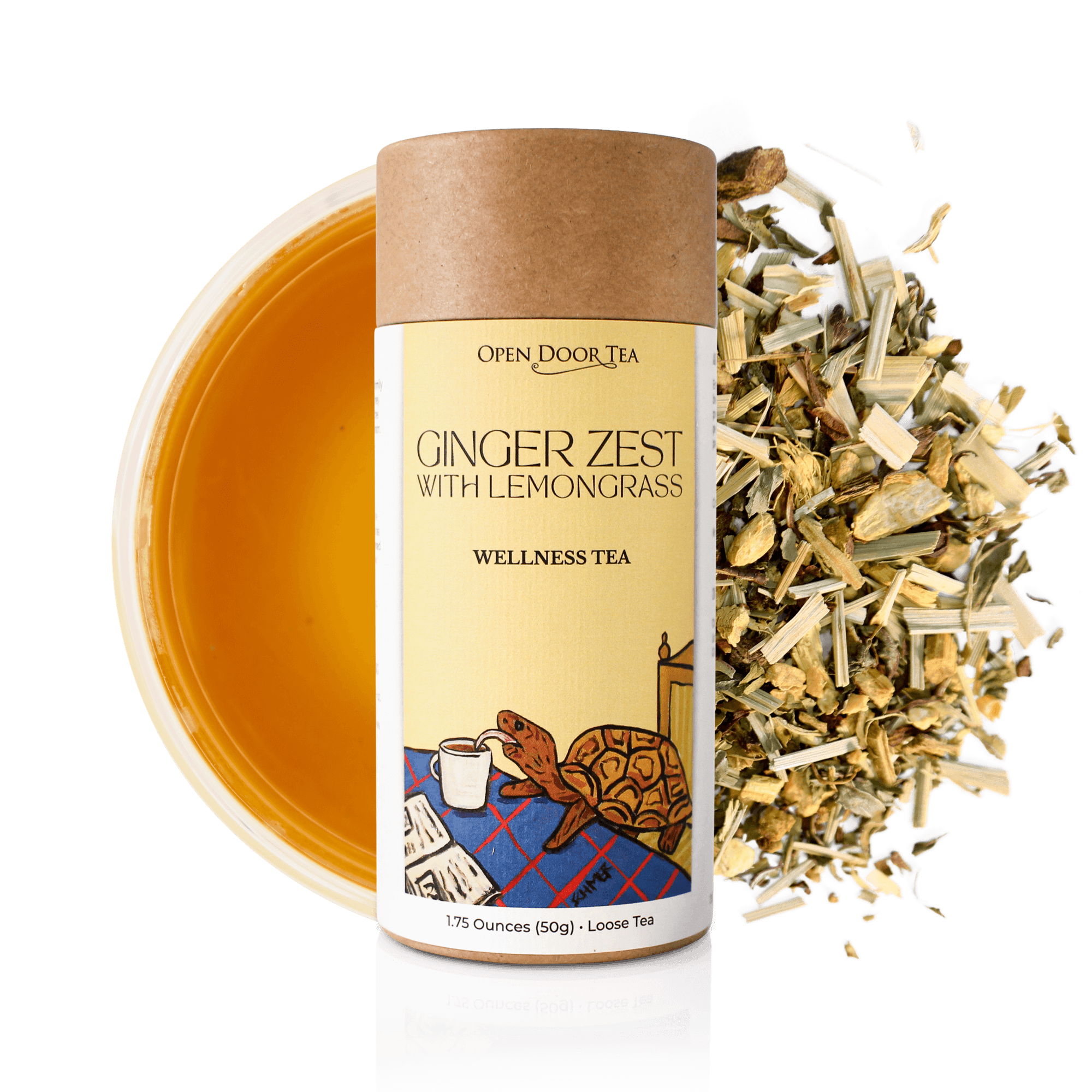 Ginger Zest with Lemongrass by Open Door Tea CT