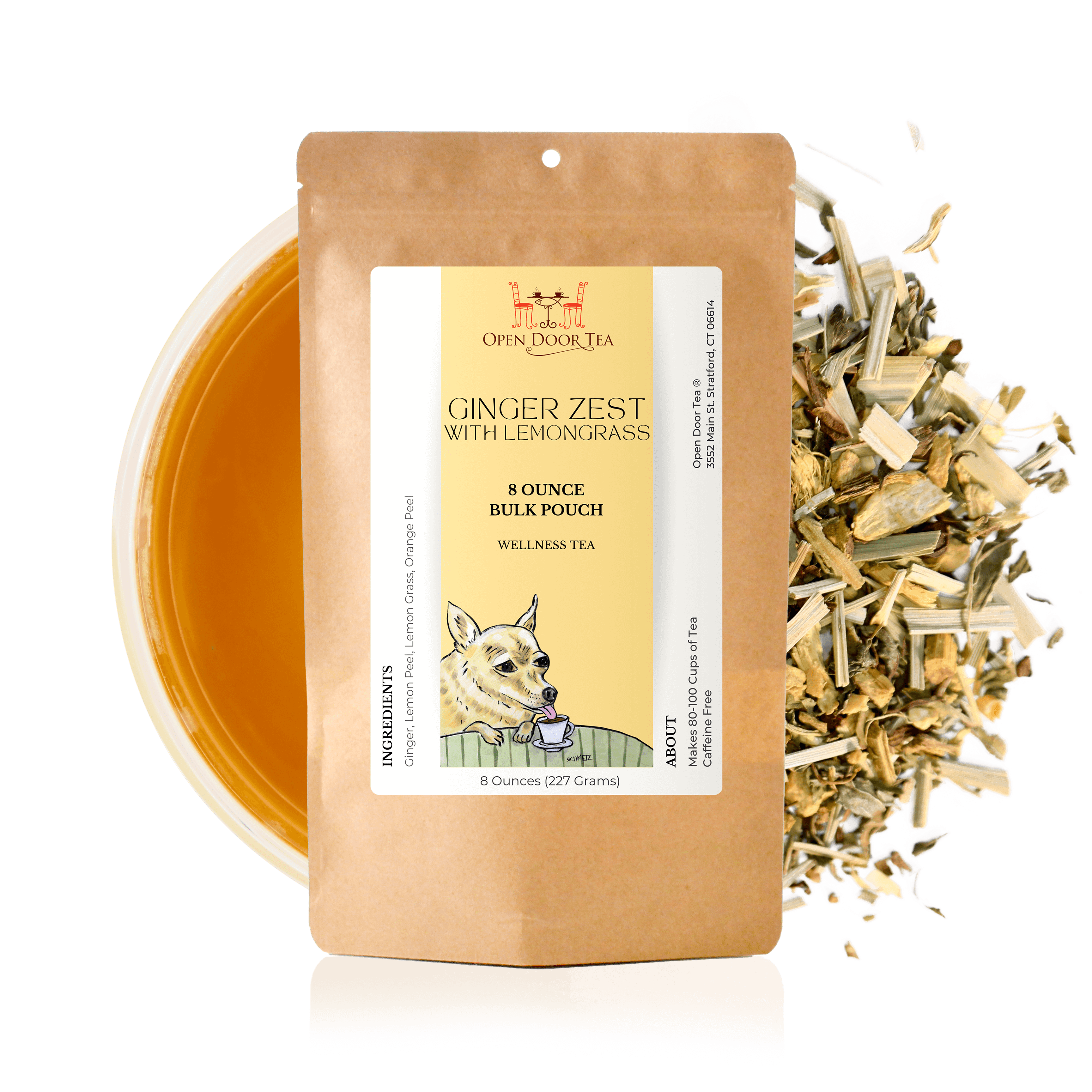 Ginger Zest with Lemongrass by Open Door Tea CT