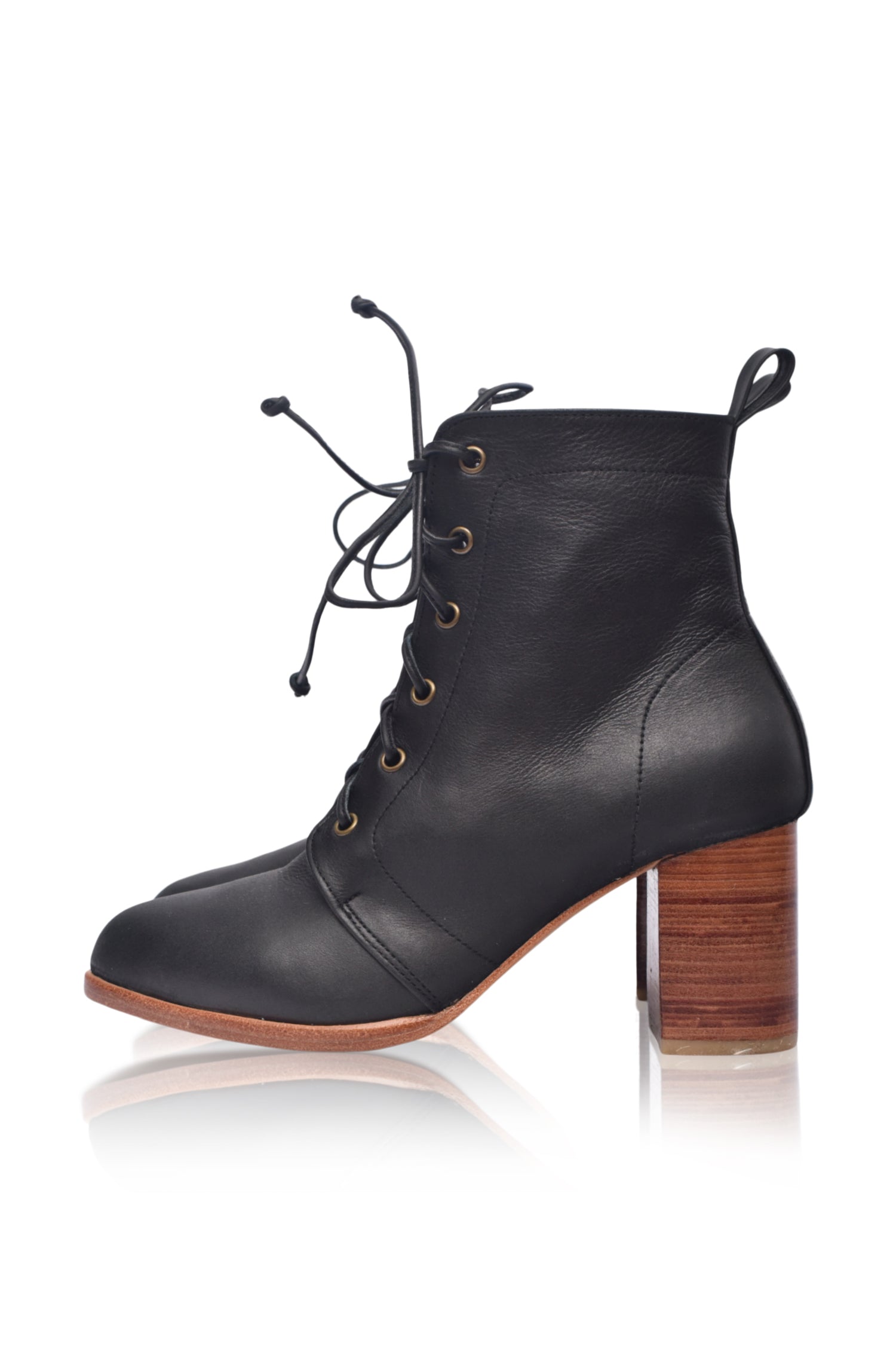 Giselle Leather Heel Booties by Bali ELF