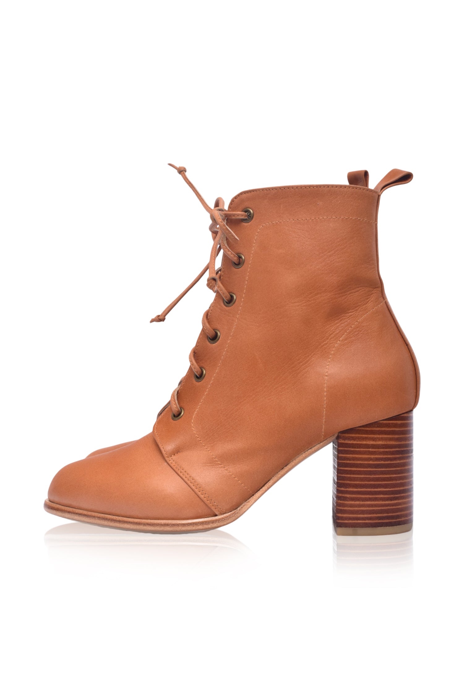 Giselle Leather Heel Booties by Bali ELF