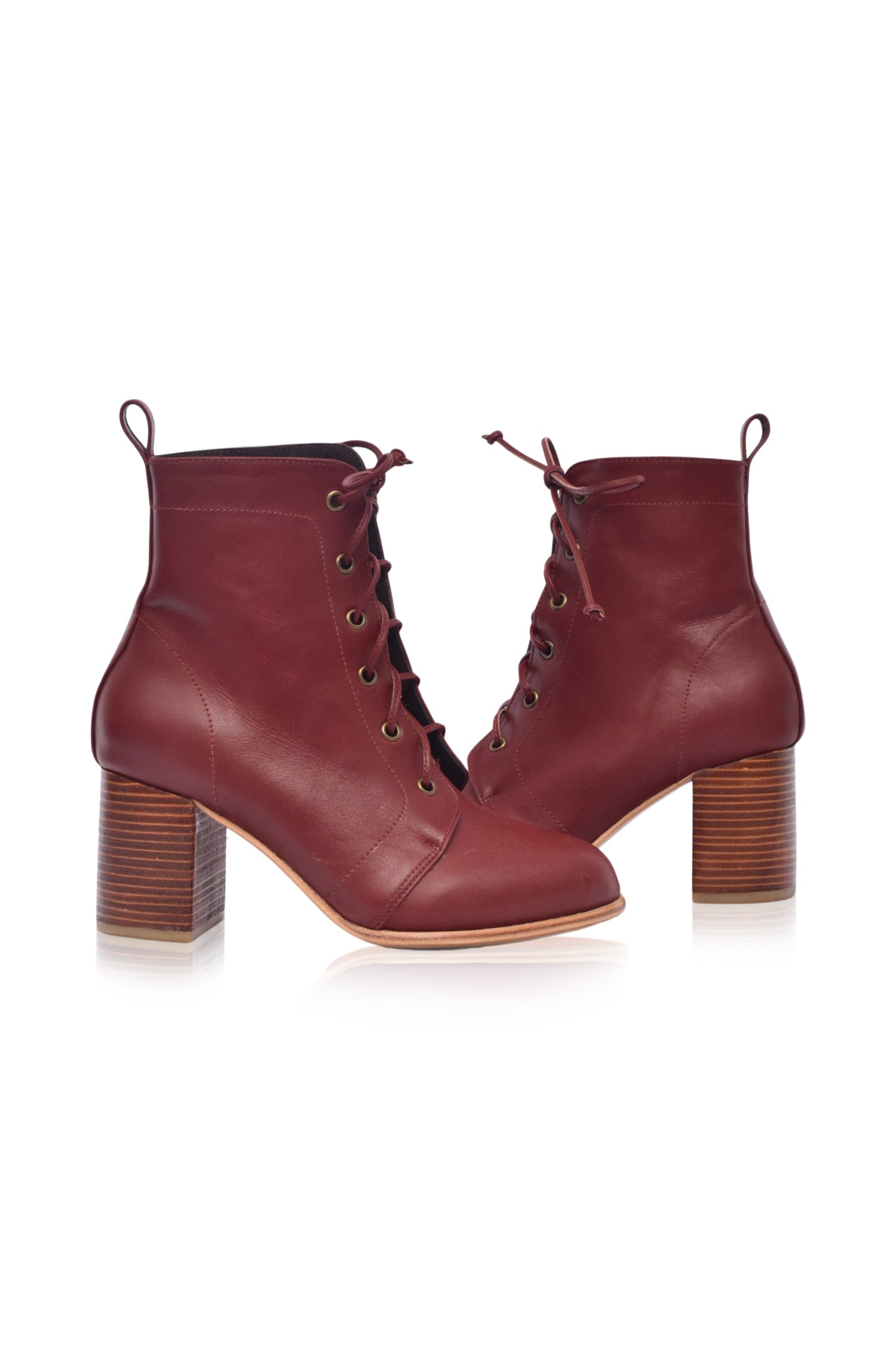 Giselle Leather Heel Booties by Bali ELF