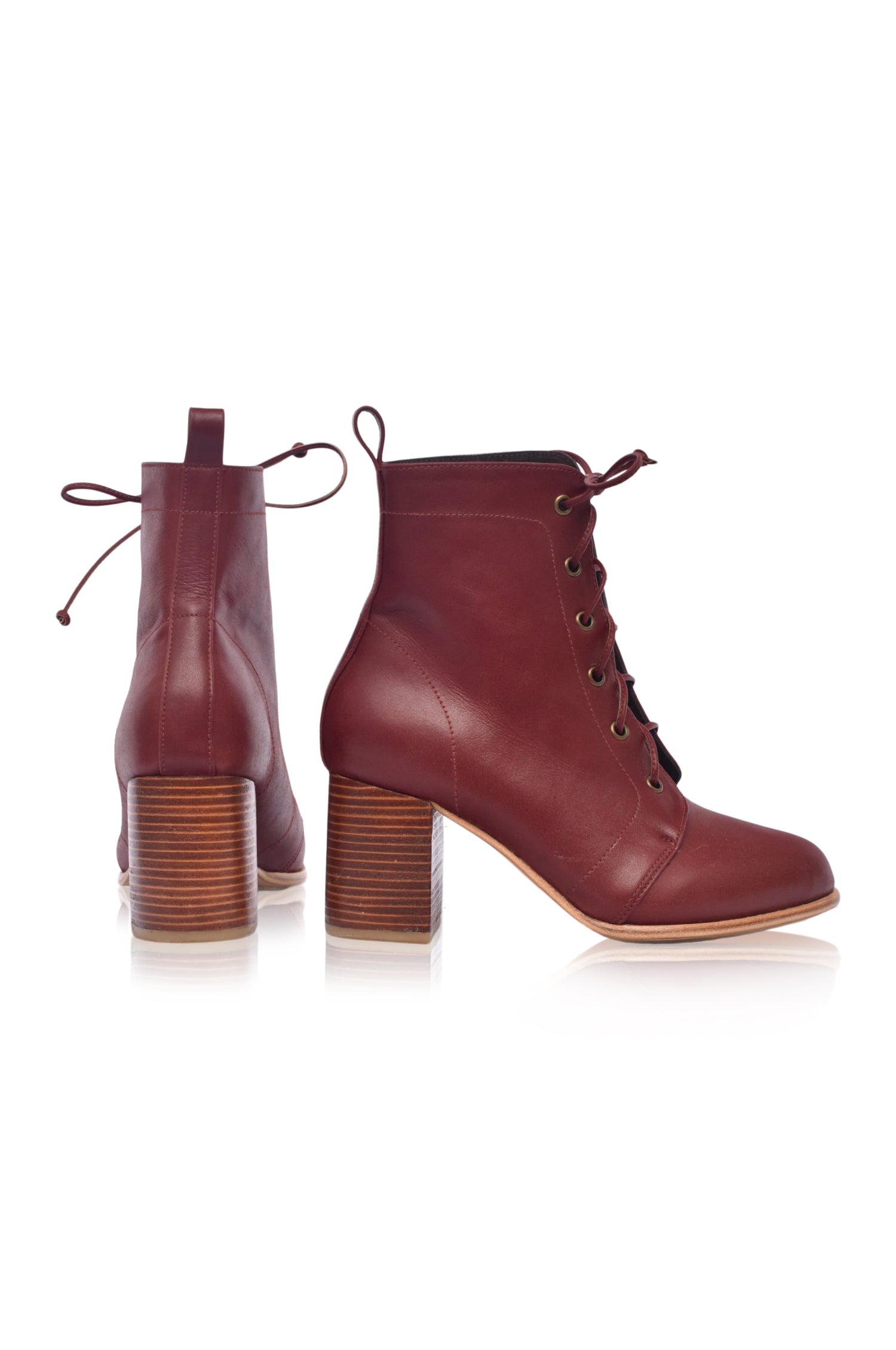 Giselle Leather Heel Booties by Bali ELF