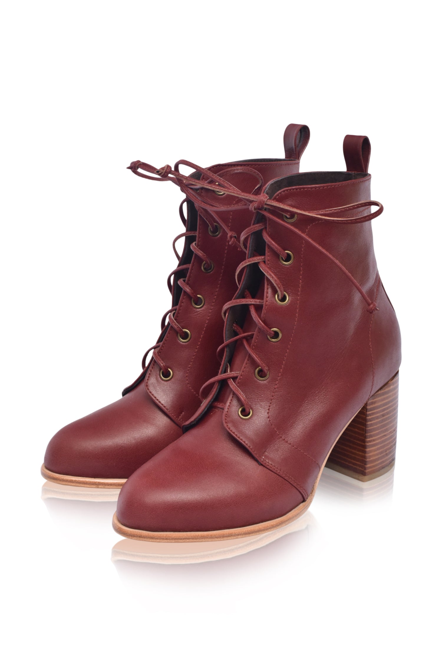 Giselle Leather Heel Booties by Bali ELF