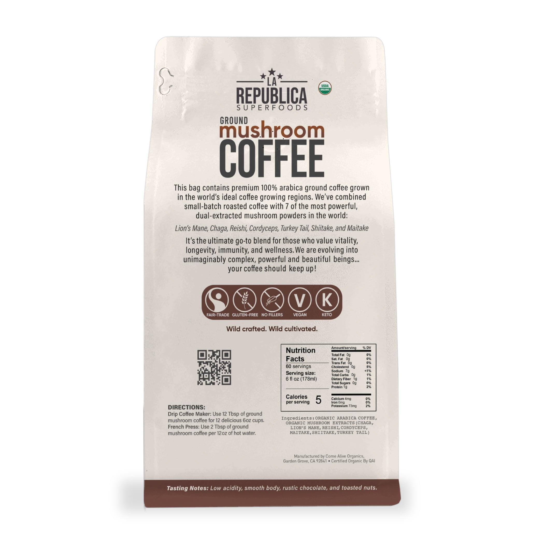 Brazilian Ground Mushroom Coffee by La Republica Superfoods