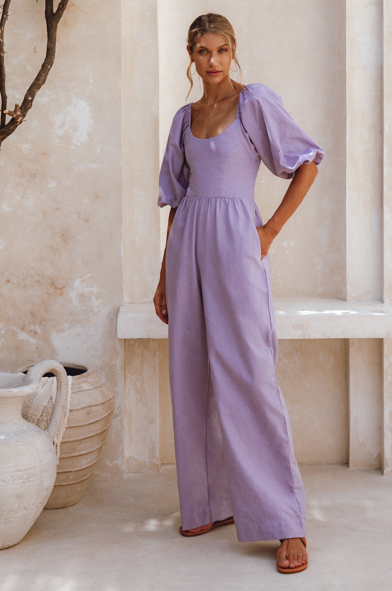 Heaven Bay Linen Jumpsuit by Bali ELF