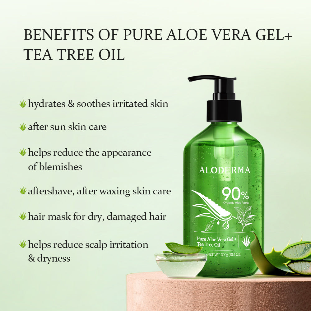 ALODERMA Pure Aloe Vera Gel + Tea Tree Oil by AloeCure