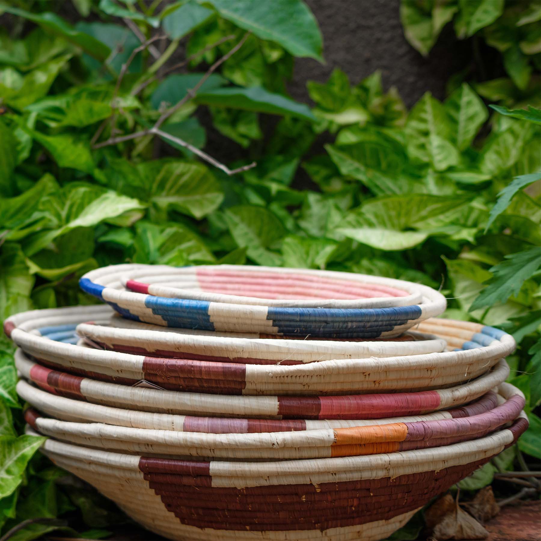  10" Medium Mod Sukari Round Basket by Kazi Goods - Wholesale Kazi Goods - Wholesale Perfumarie