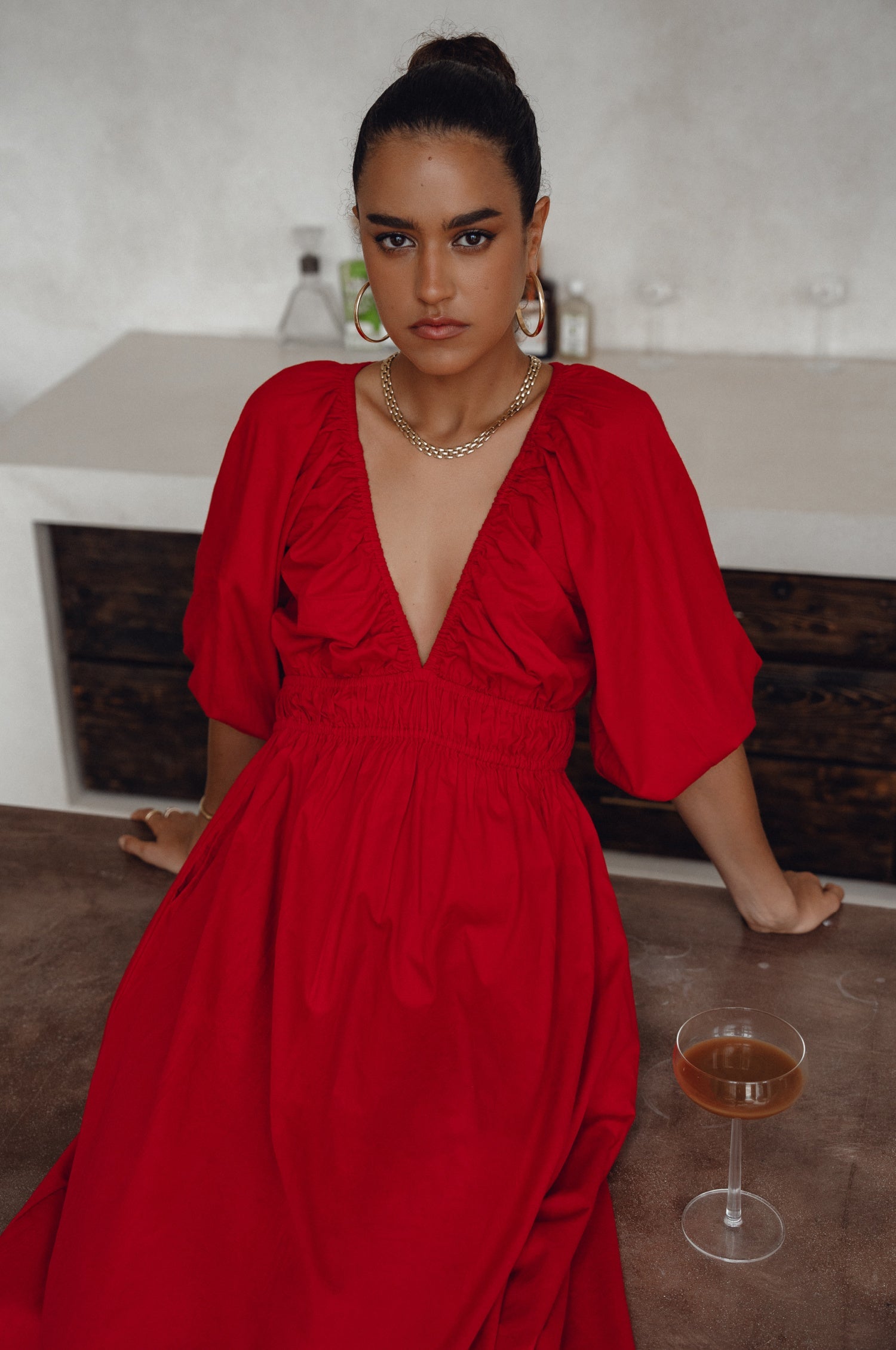 Kezas Cotton Maxi Dress by Bali ELF