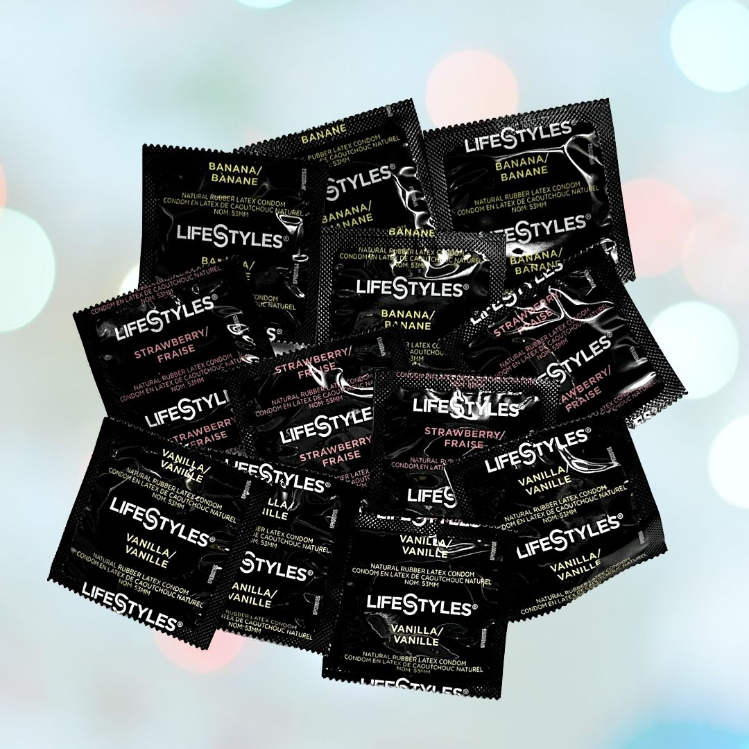 LifeStyles Assorted Flavors Lubricated Condoms 🍓🍌🍦 by Condomania.com