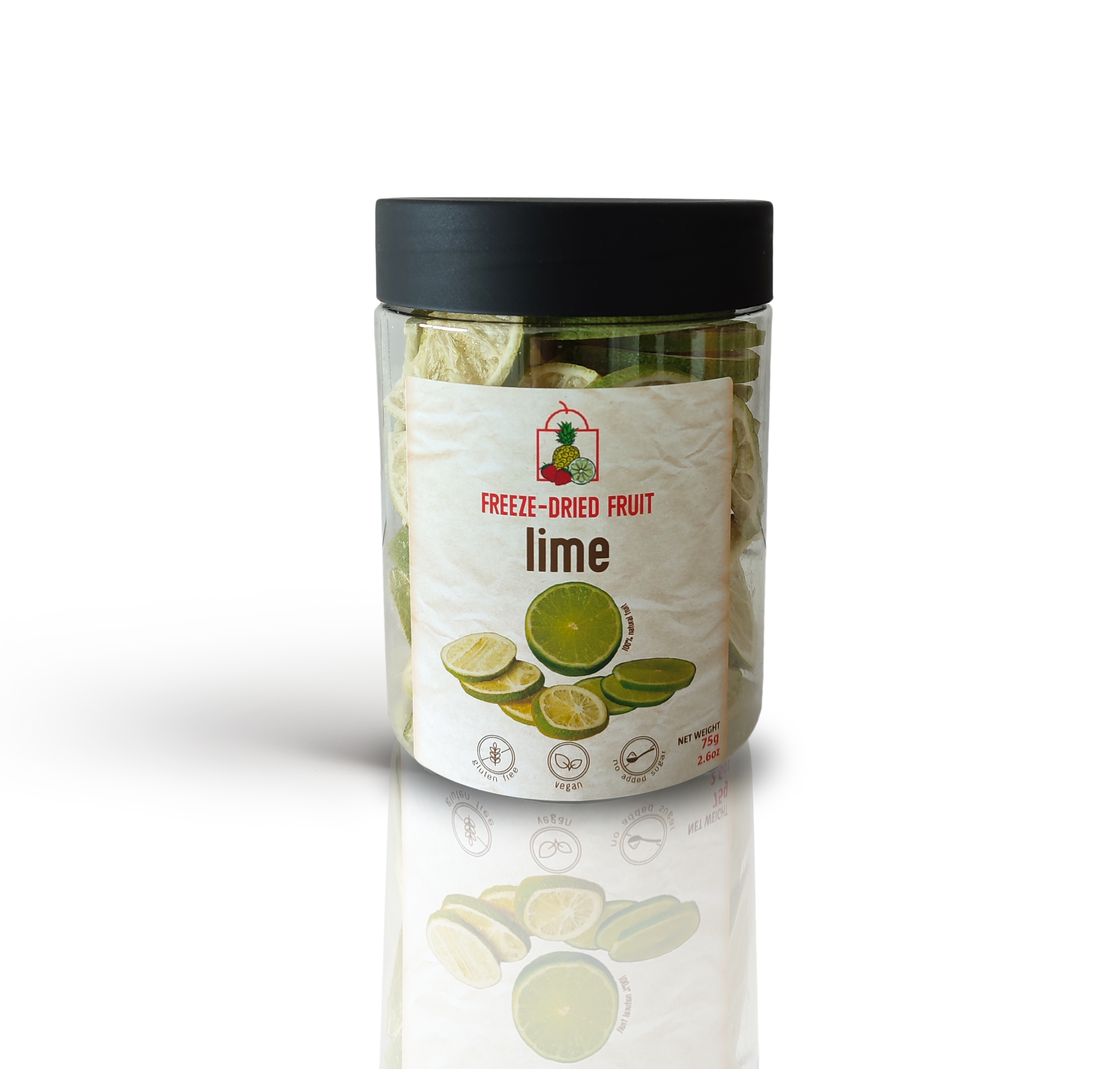 Freeze Dried Sliced Lime by Diaita Smart Foods (Worldwide Shipping)