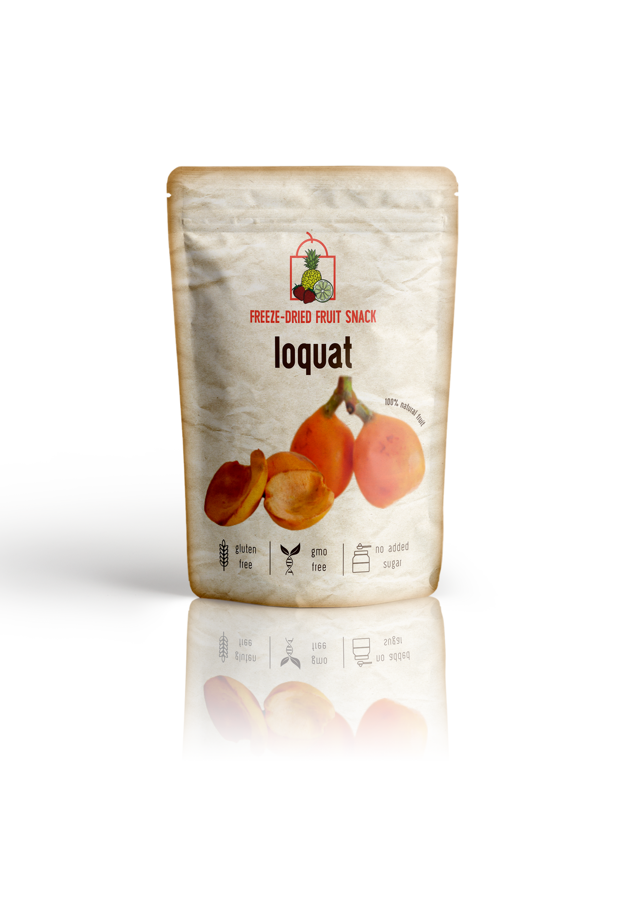 Freeze Dried Loquat or Medlar by Diaita Smart Foods (Worldwide Shipping)