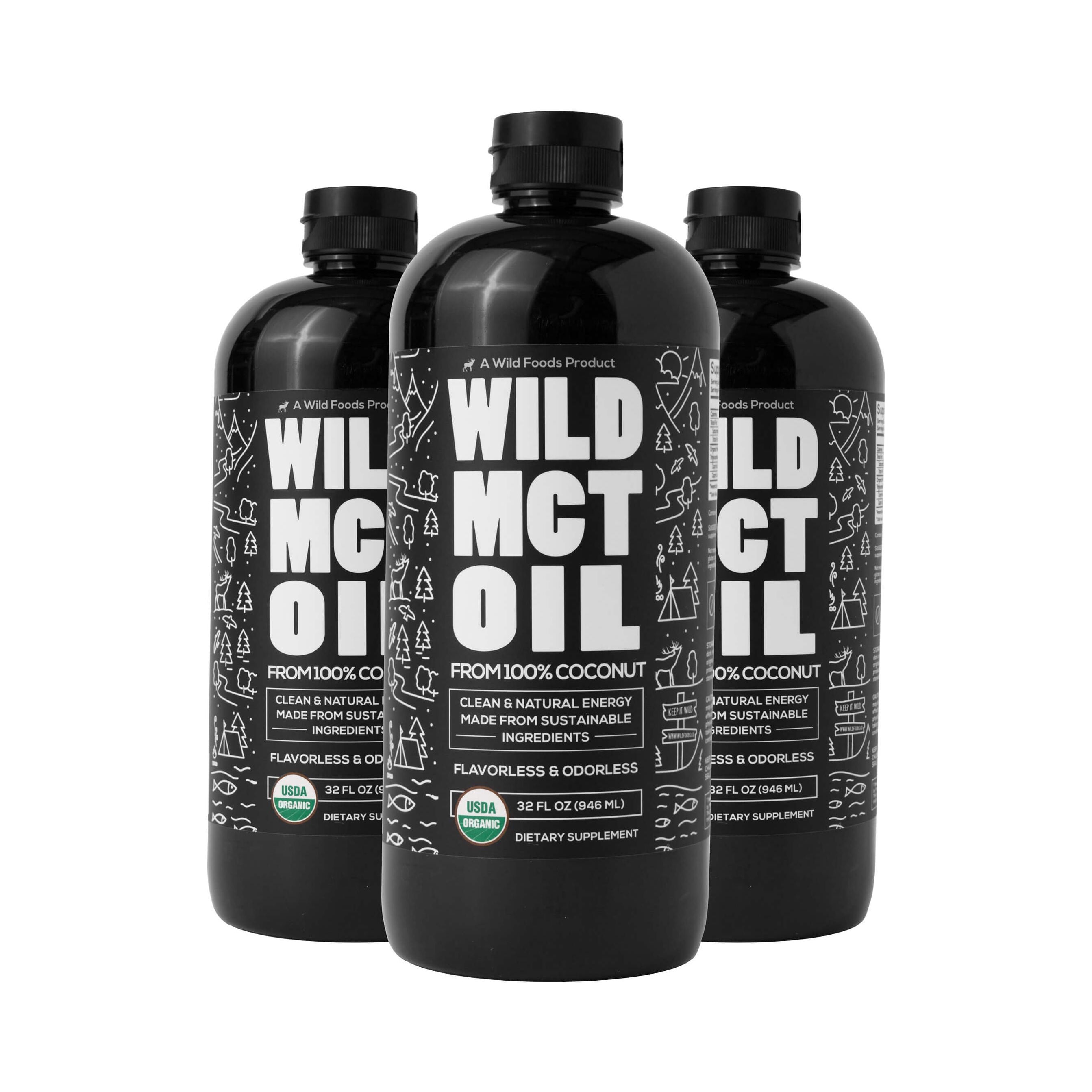 Organic Wild MCT Oil From 100% Coconuts by Wild Foods