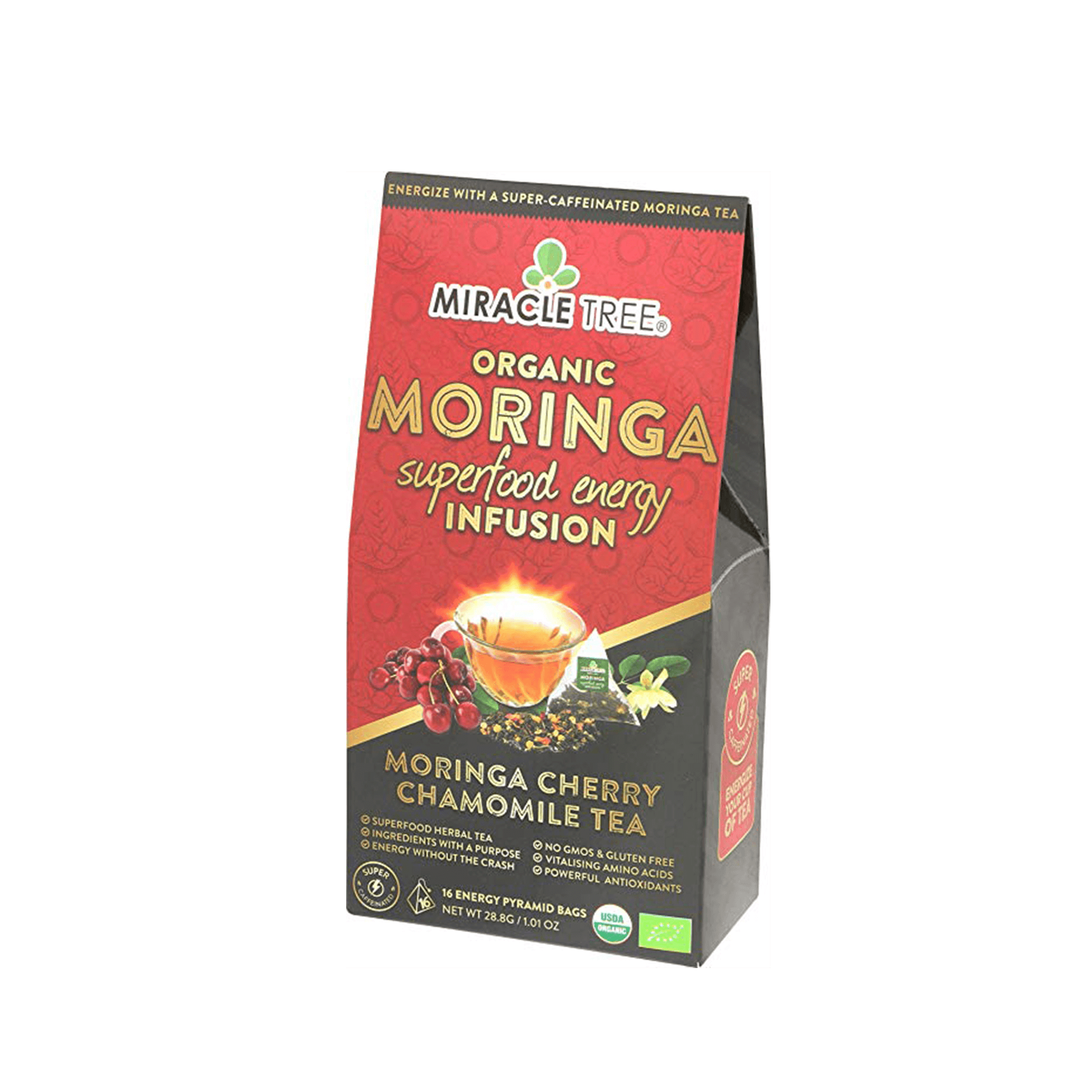 Moringa Energy Tea, Cherry Chamomile by Miracle Tree