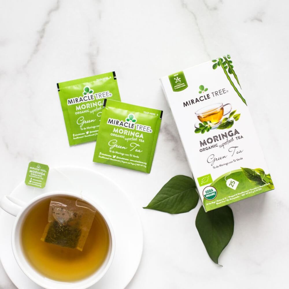 Organic Moringa Tea, Green Tea by Miracle Tree