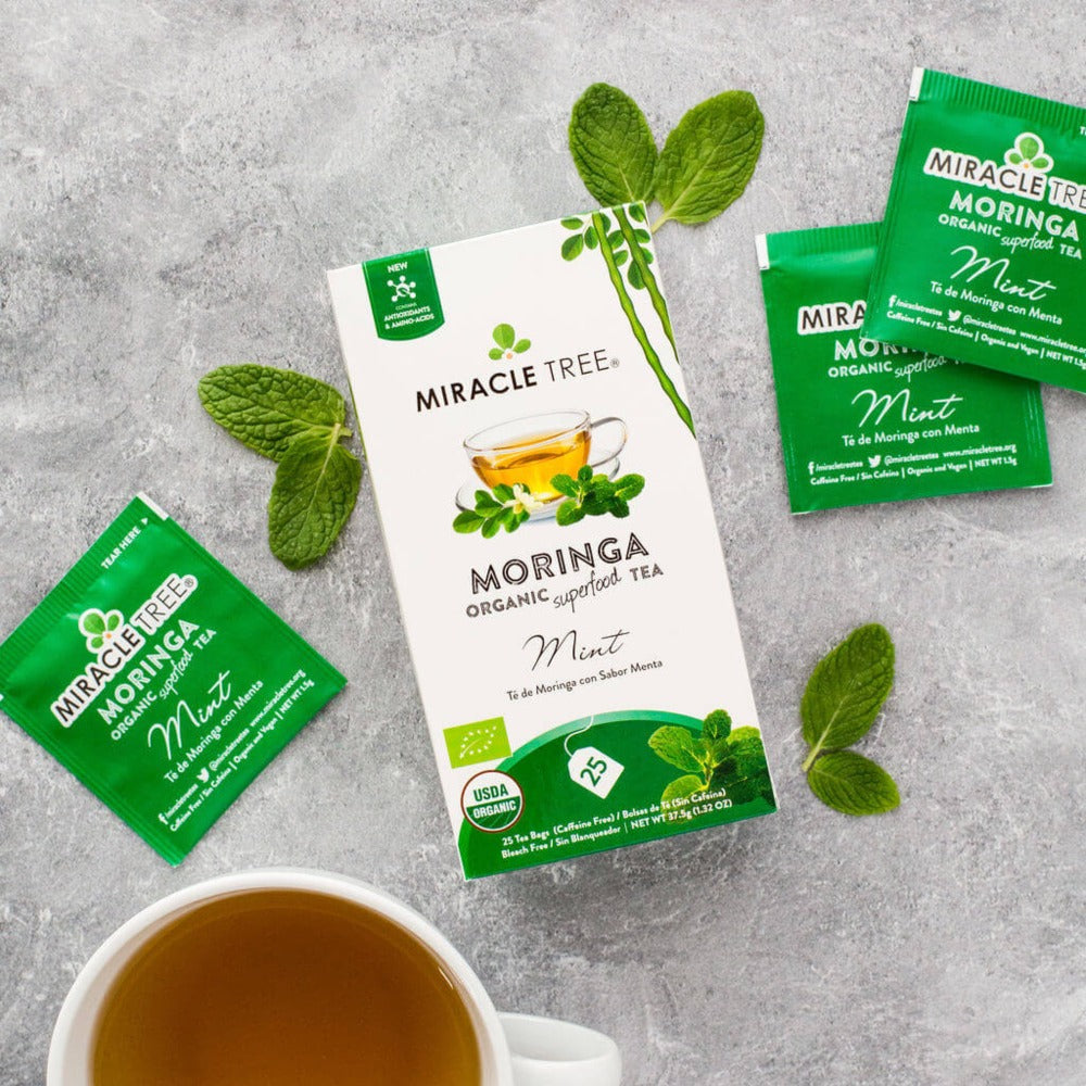 Organic Moringa Tea, Mint by Miracle Tree