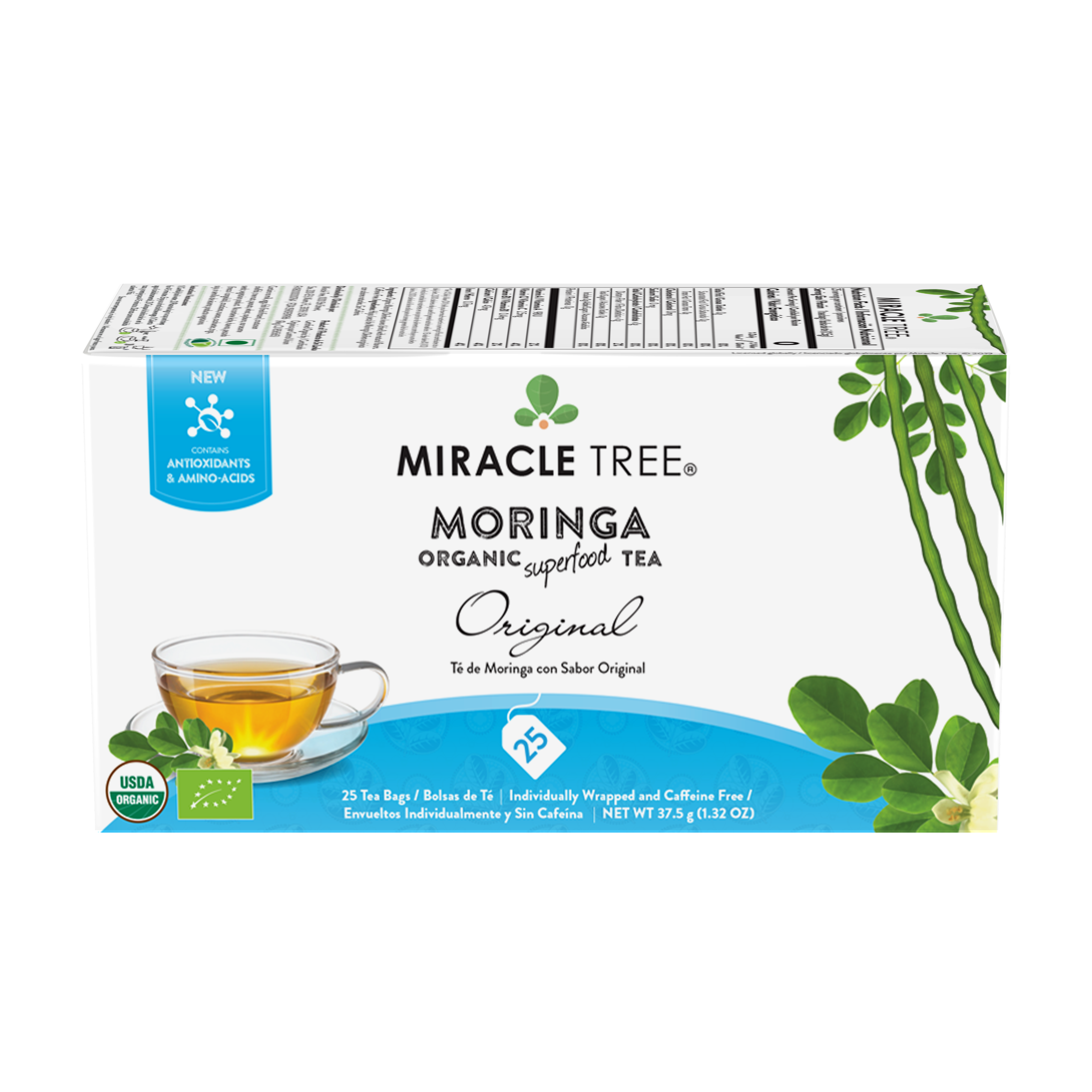 Organic Moringa Tea, Original by Miracle Tree