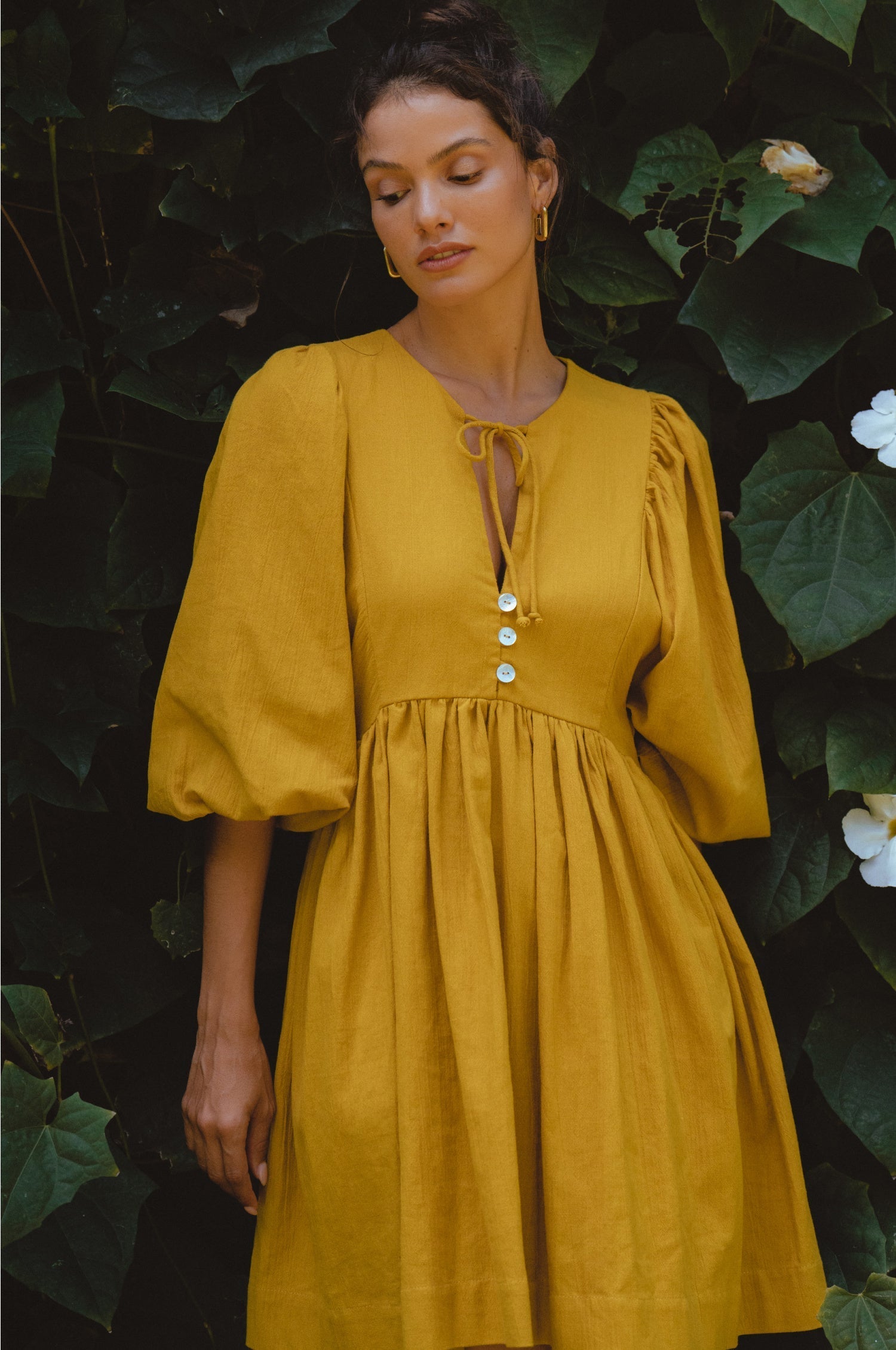 Maribelle Baby Doll Linen Dress by Bali ELF