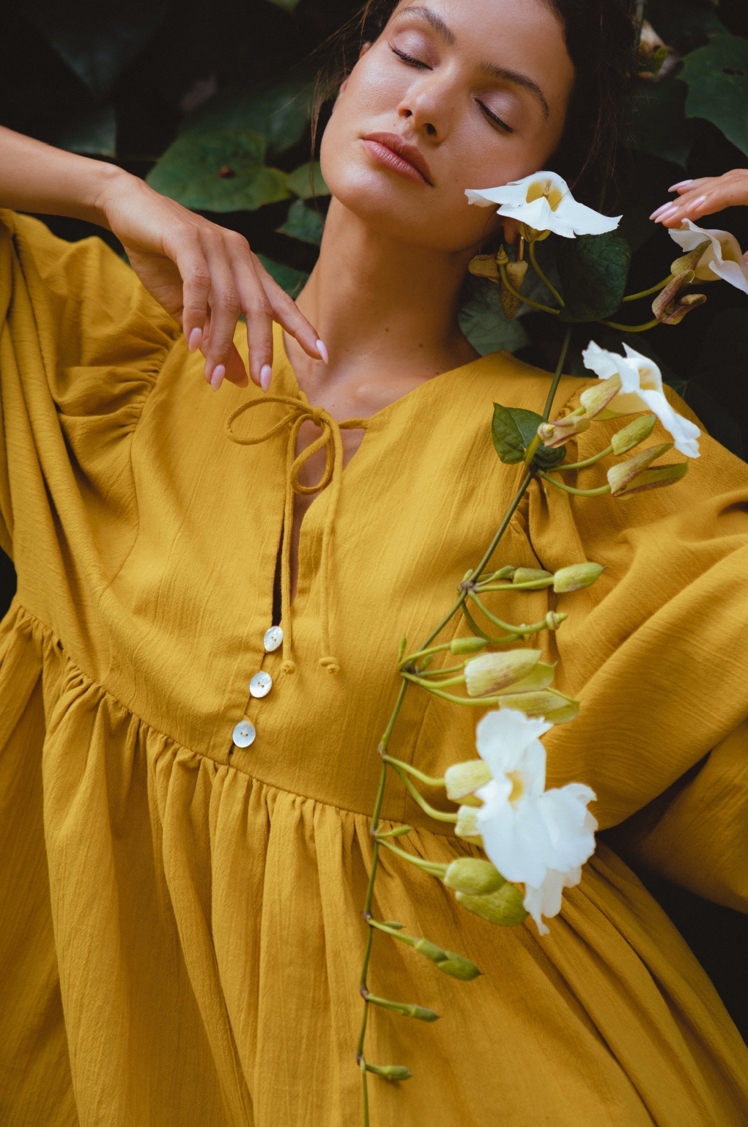 Maribelle Baby Doll Linen Dress by Bali ELF