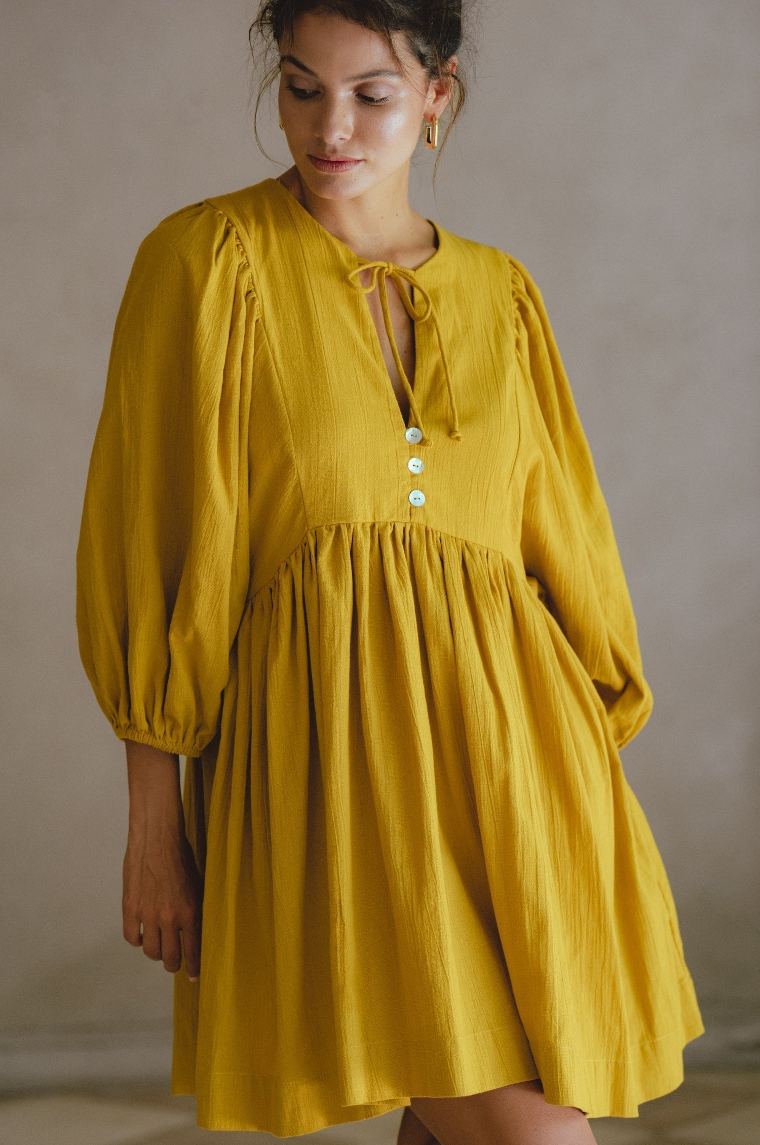 Maribelle Baby Doll Linen Dress by Bali ELF