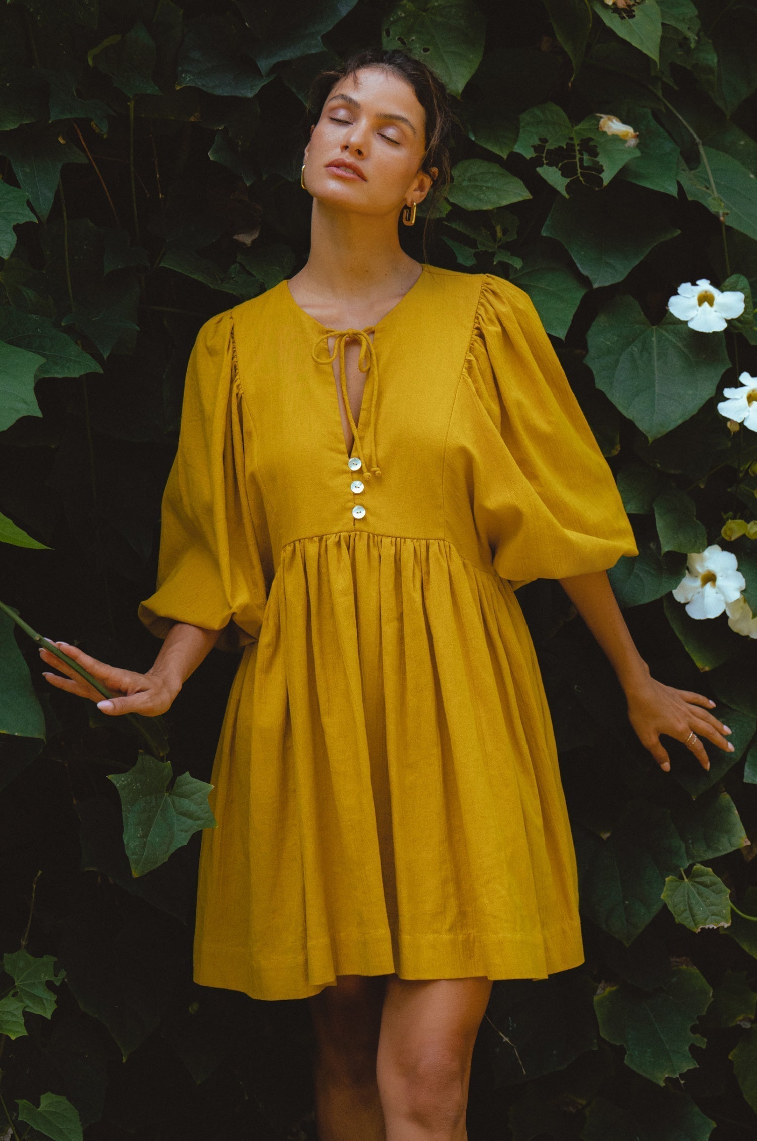 Maribelle Baby Doll Linen Dress by Bali ELF