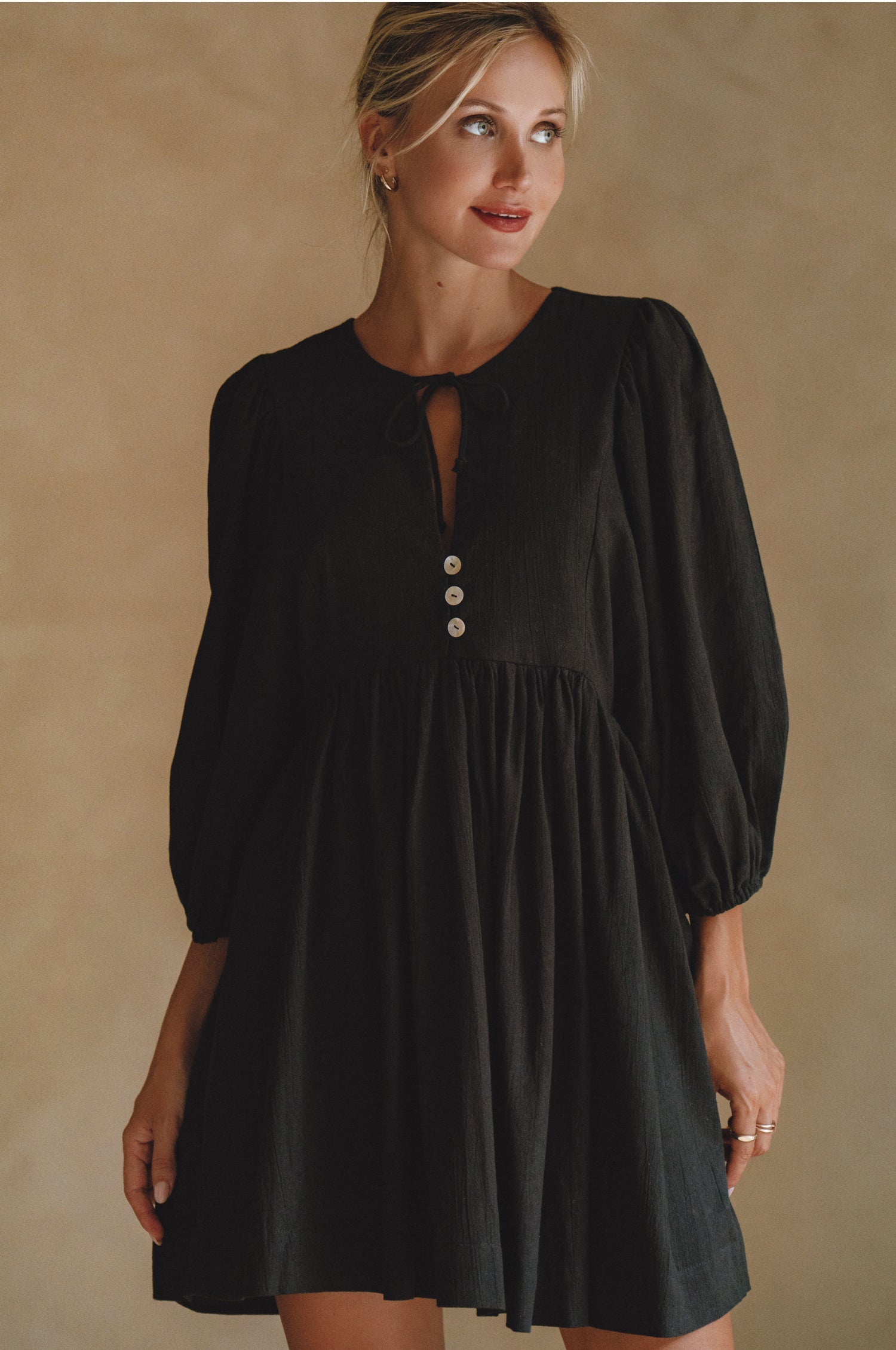 Maribelle Baby Doll Linen Dress by Bali ELF