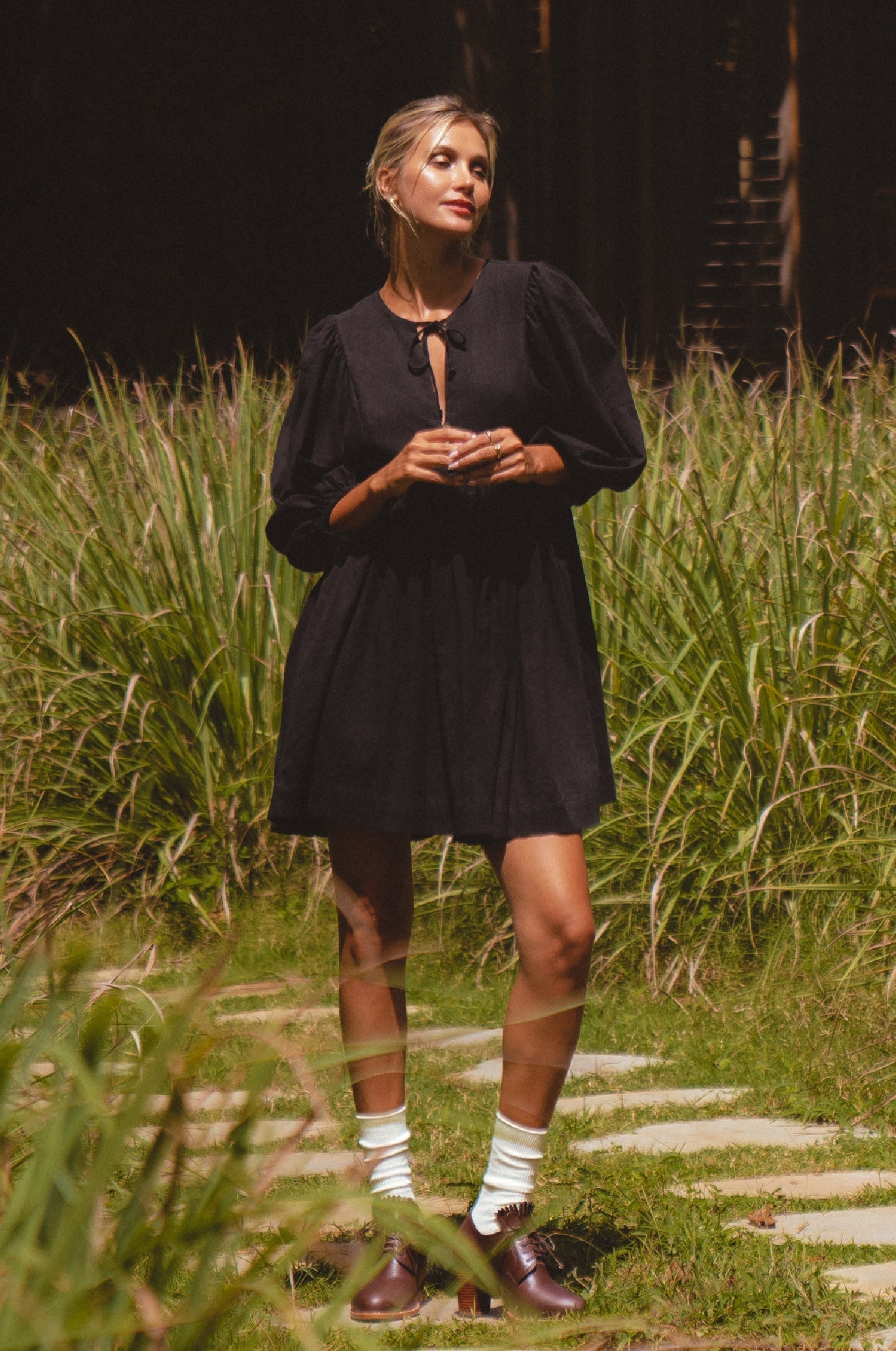 Maribelle Baby Doll Linen Dress by Bali ELF