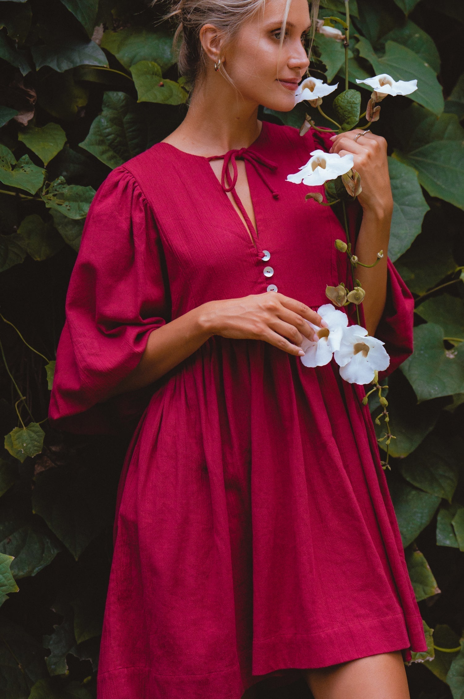 Maribelle Baby Doll Linen Dress by Bali ELF