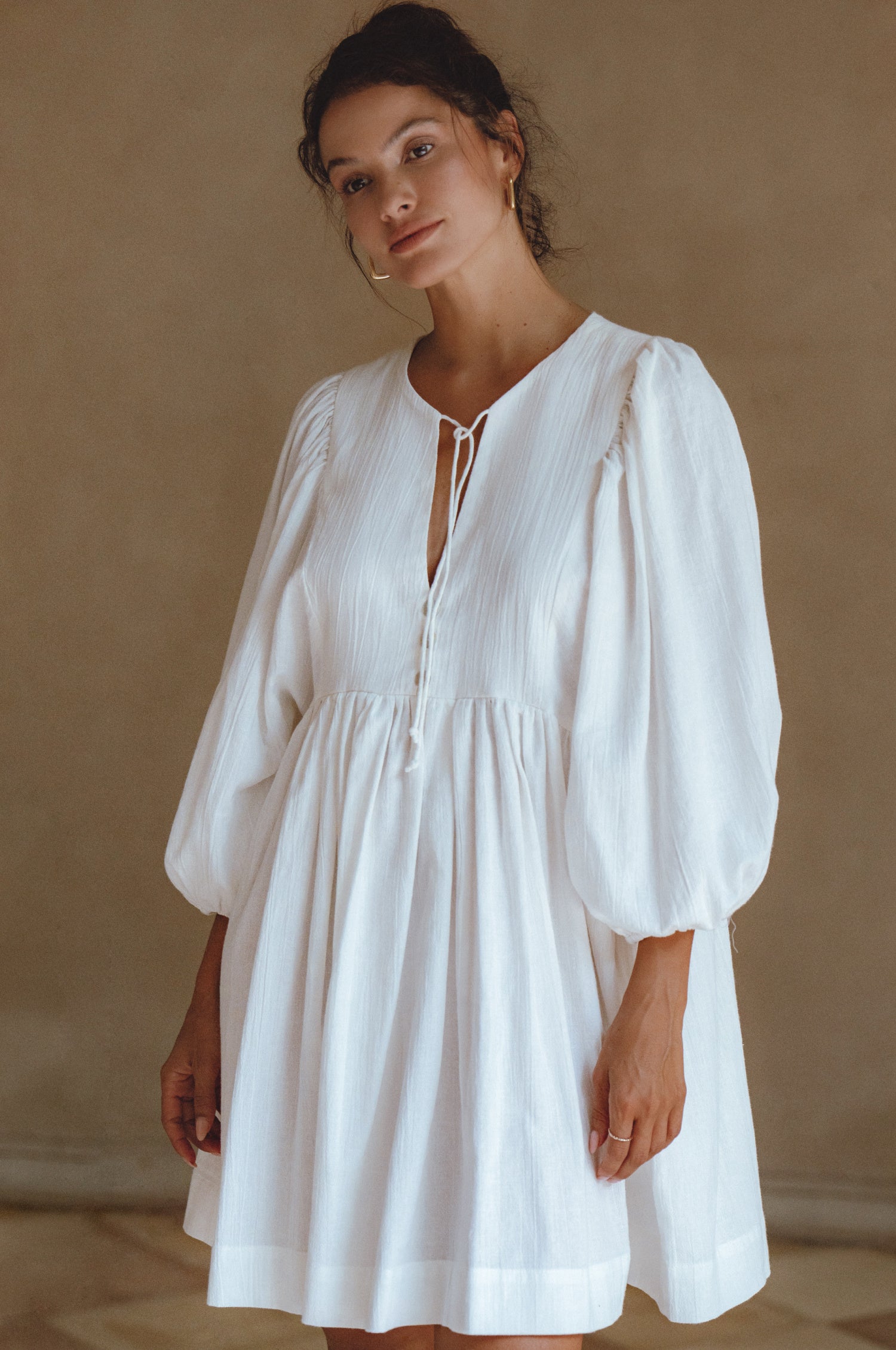 Maribelle Baby Doll Linen Dress by Bali ELF