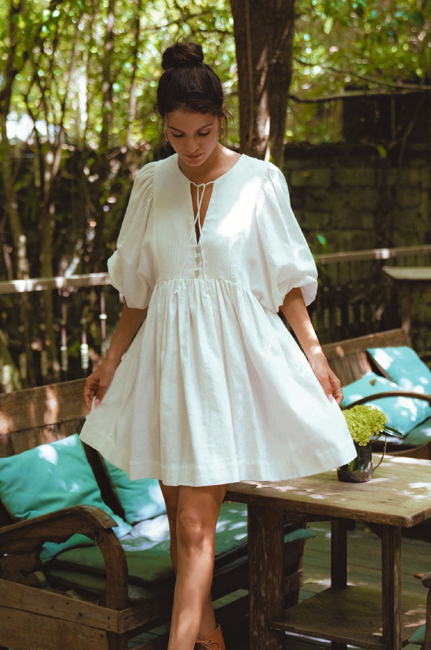 Maribelle Baby Doll Linen Dress by Bali ELF