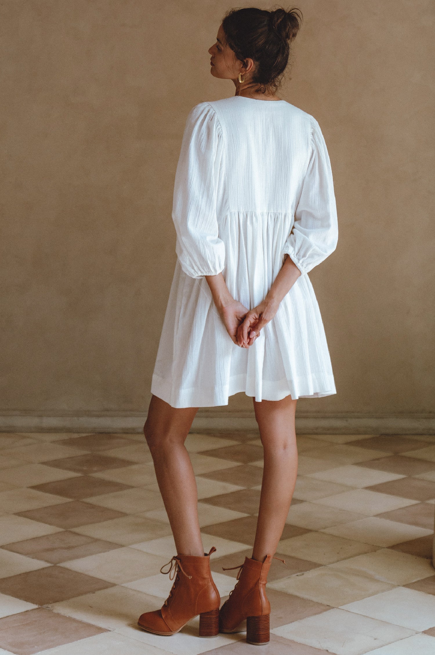 Maribelle Baby Doll Linen Dress by Bali ELF