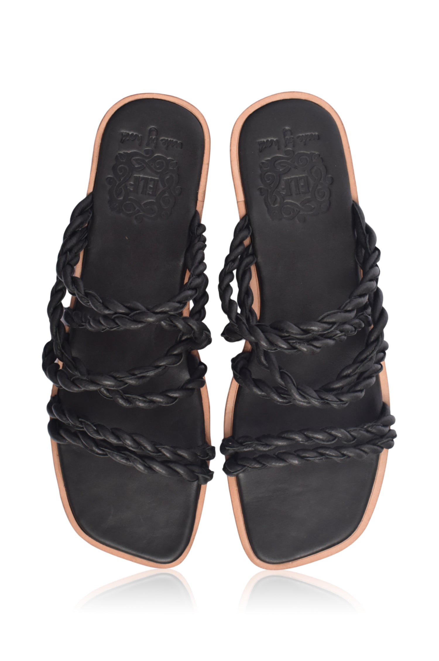 Melasti Woven Leather Slides by Bali ELF