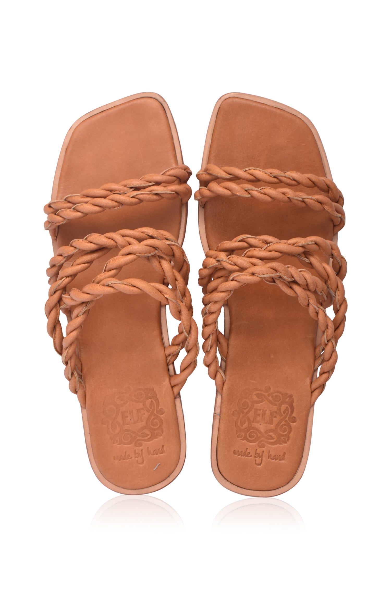 Melasti Woven Leather Slides by Bali ELF