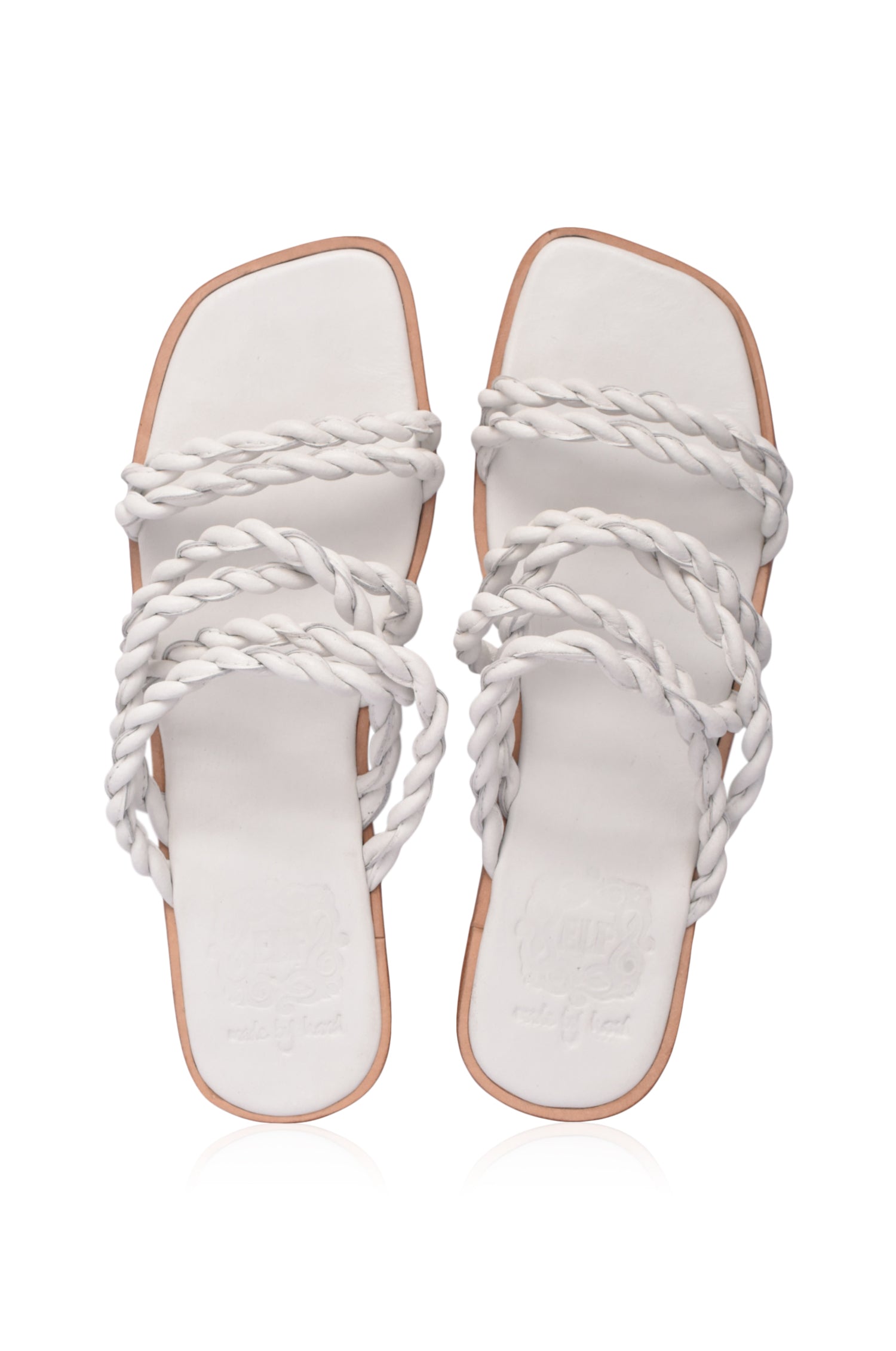 Melasti Woven Leather Slides by Bali ELF
