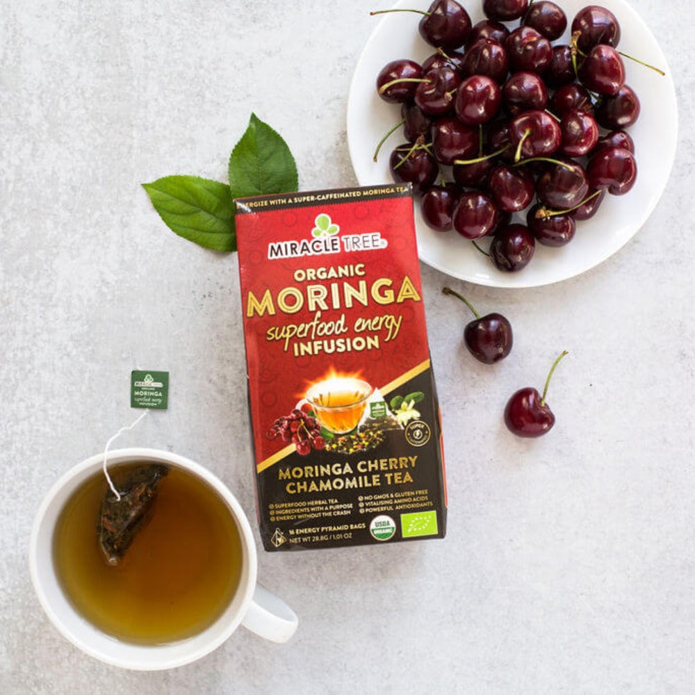 Moringa Energy Tea, Cherry Chamomile by Miracle Tree