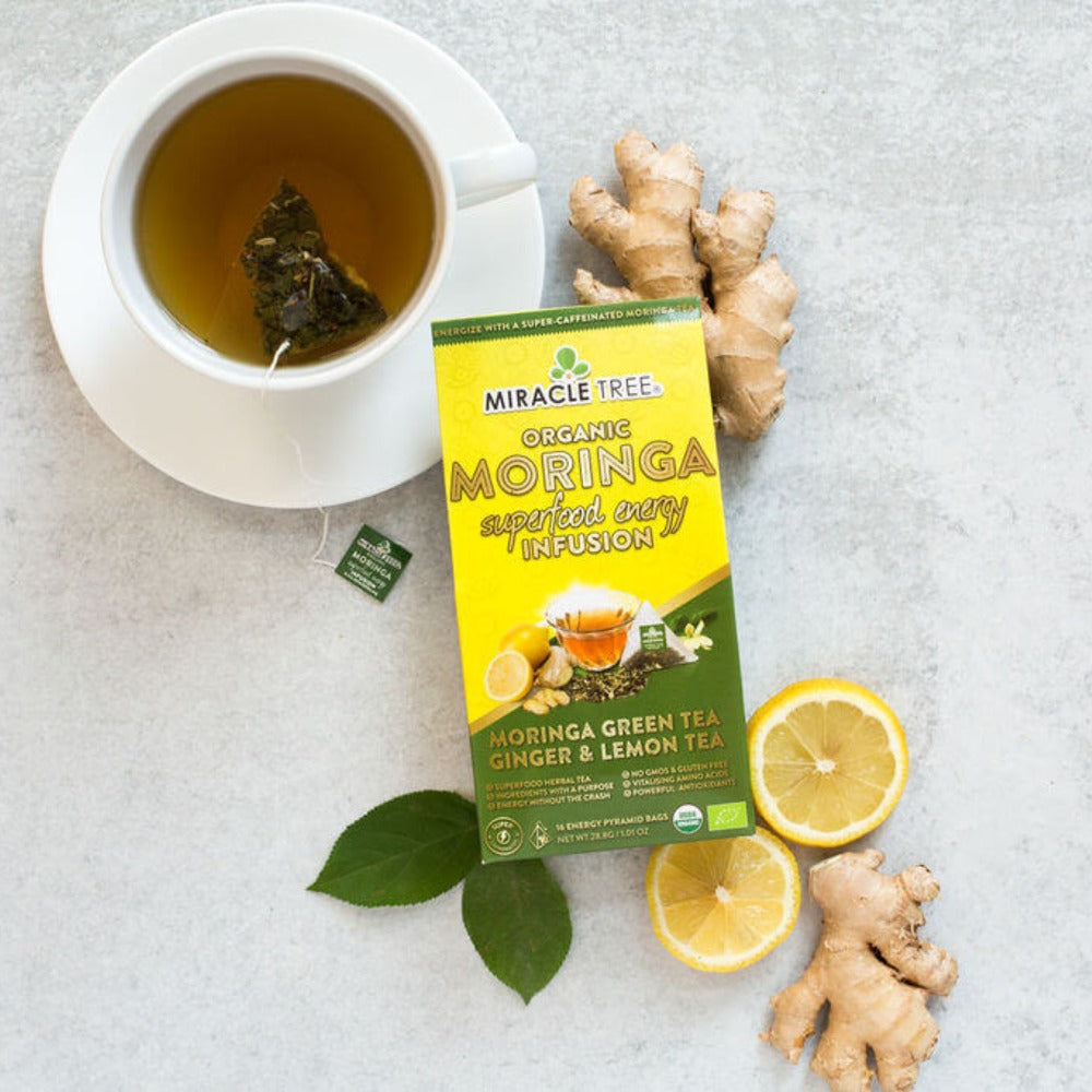 Moringa Energy Tea, Ginger Lemon by Miracle Tree