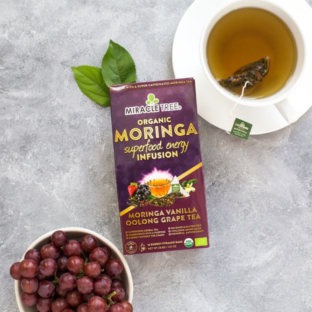 Moringa Energy Tea, Grape Vanilla by Miracle Tree