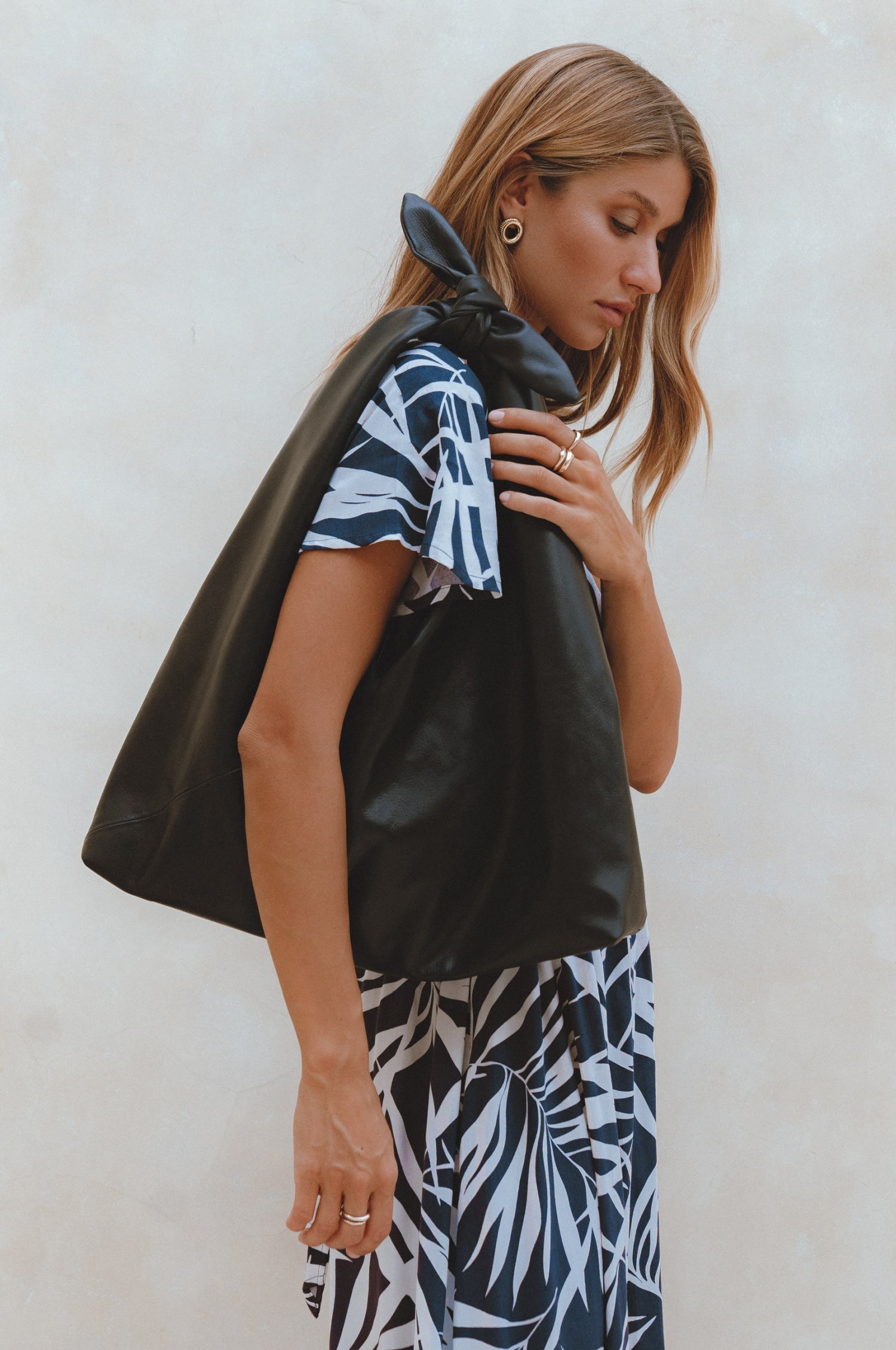 Nudo Knotted Leather Shoulder Bag by Bali ELF