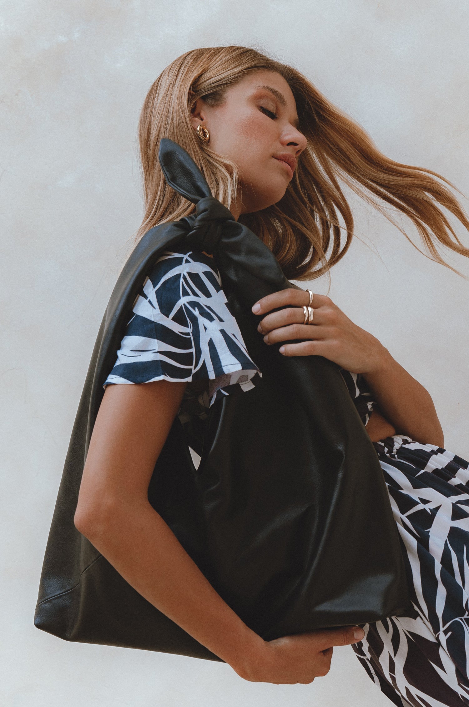 Nudo Knotted Leather Shoulder Bag by Bali ELF