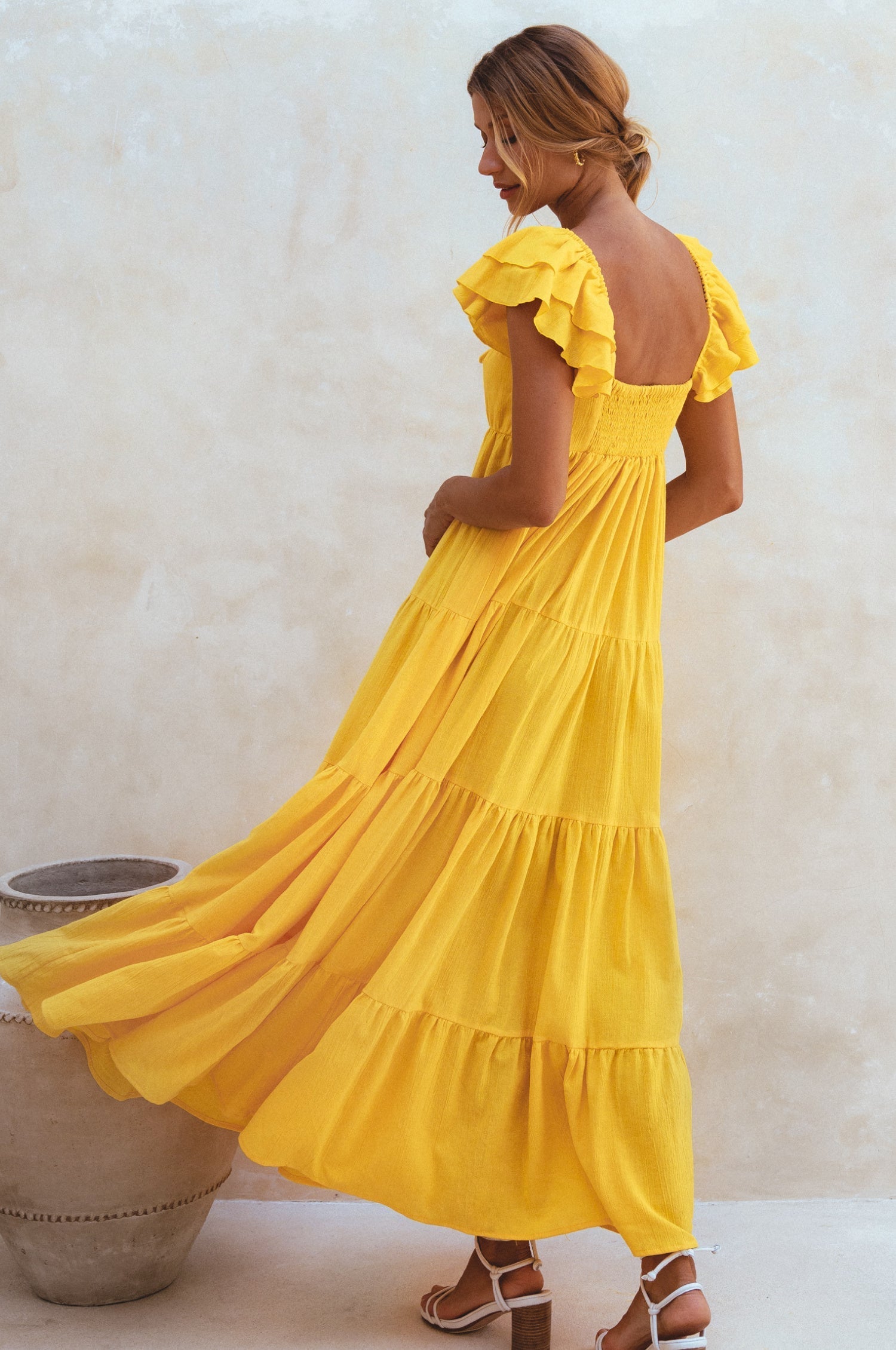 Nymph Bohemian Linen Maxi Dress by Bali ELF