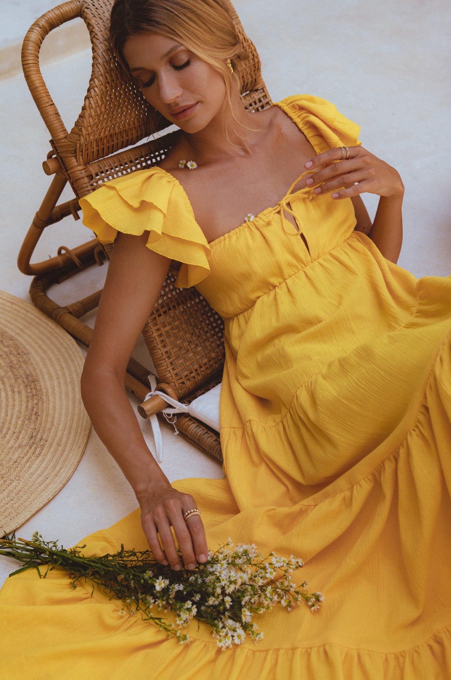 Nymph Bohemian Linen Maxi Dress by Bali ELF