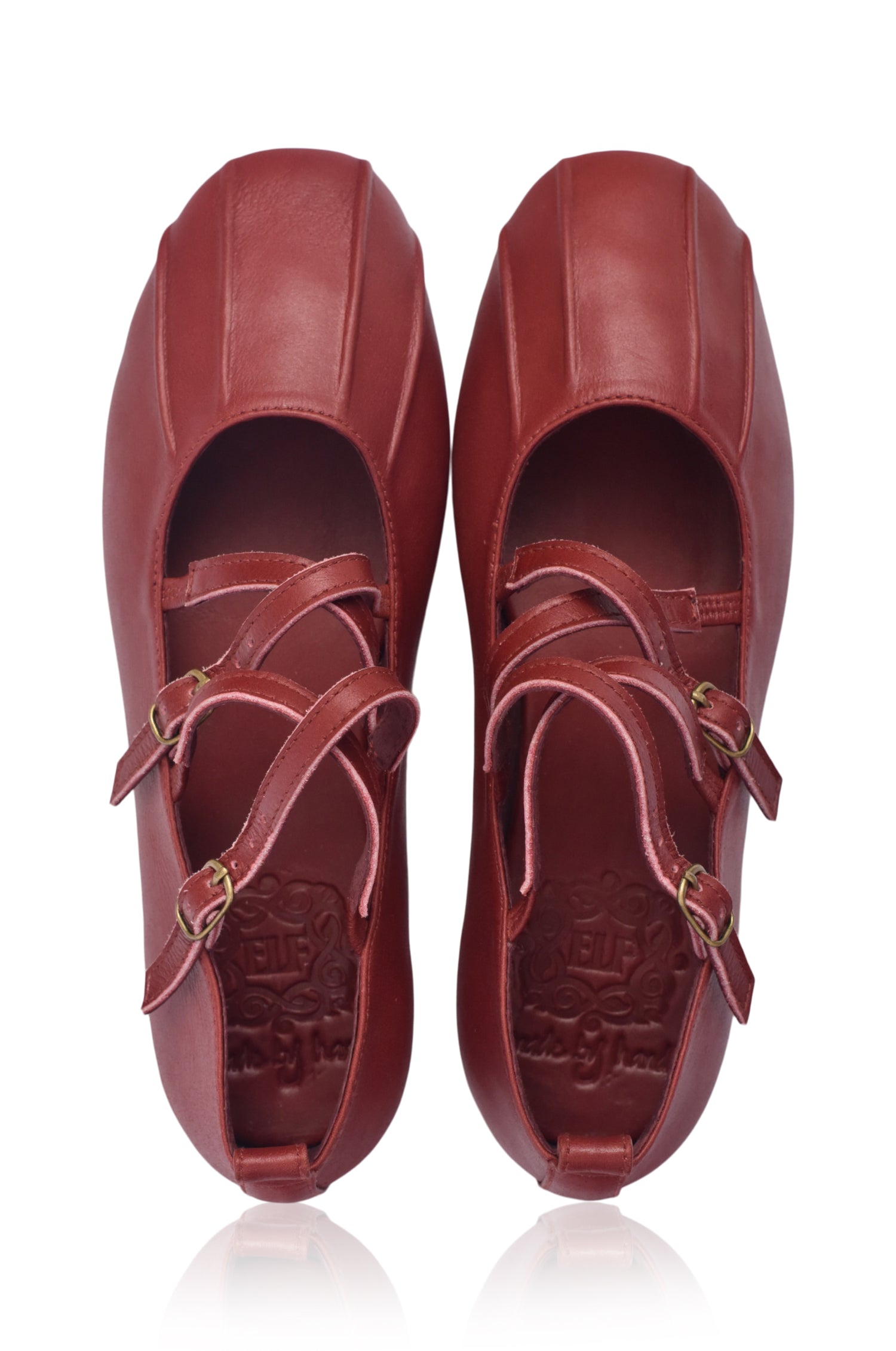 Obsession Criss Cross Leather Flats by Bali ELF